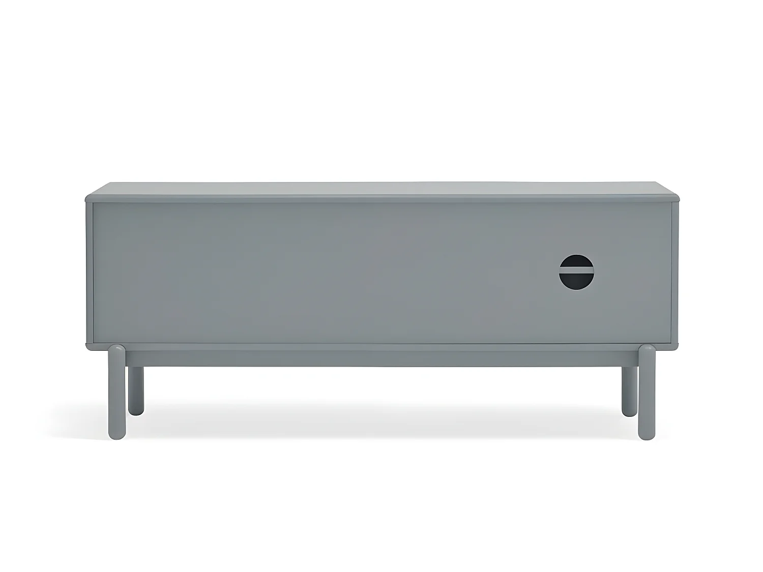Corvo - Meuble tv 1 porte 1 niche et tiroir en bois L140cm - Gris perle