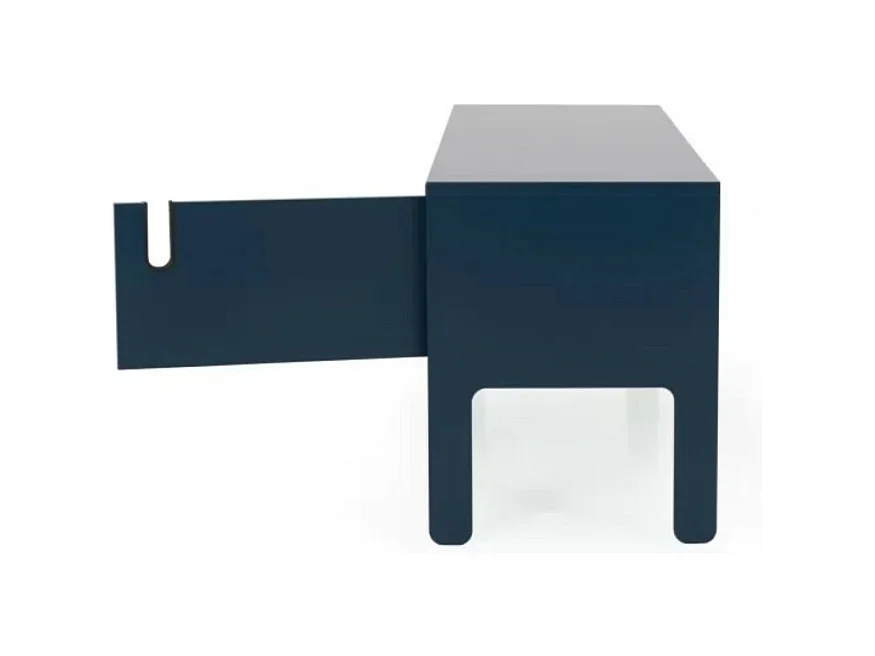 Uno - Meuble TV en bois 2 portes L137cm : Couleur - Bleu Canard