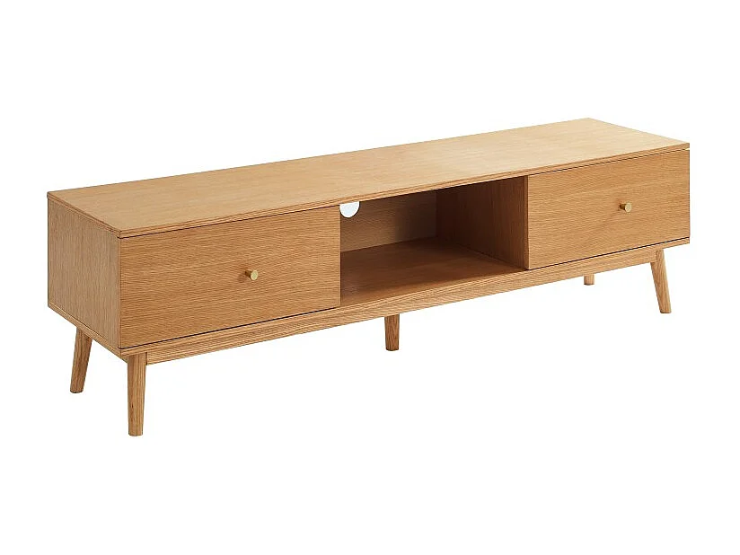 Meuble tv MARCEL placage chêne 160cm