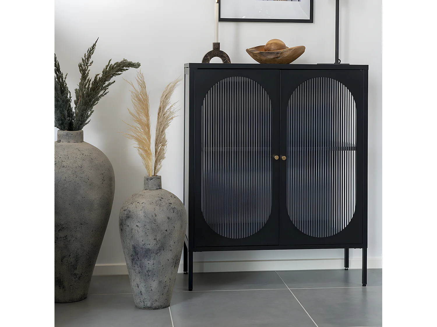 Corvo - Vase en terre cuite 60x32cm - Couleur - Brun