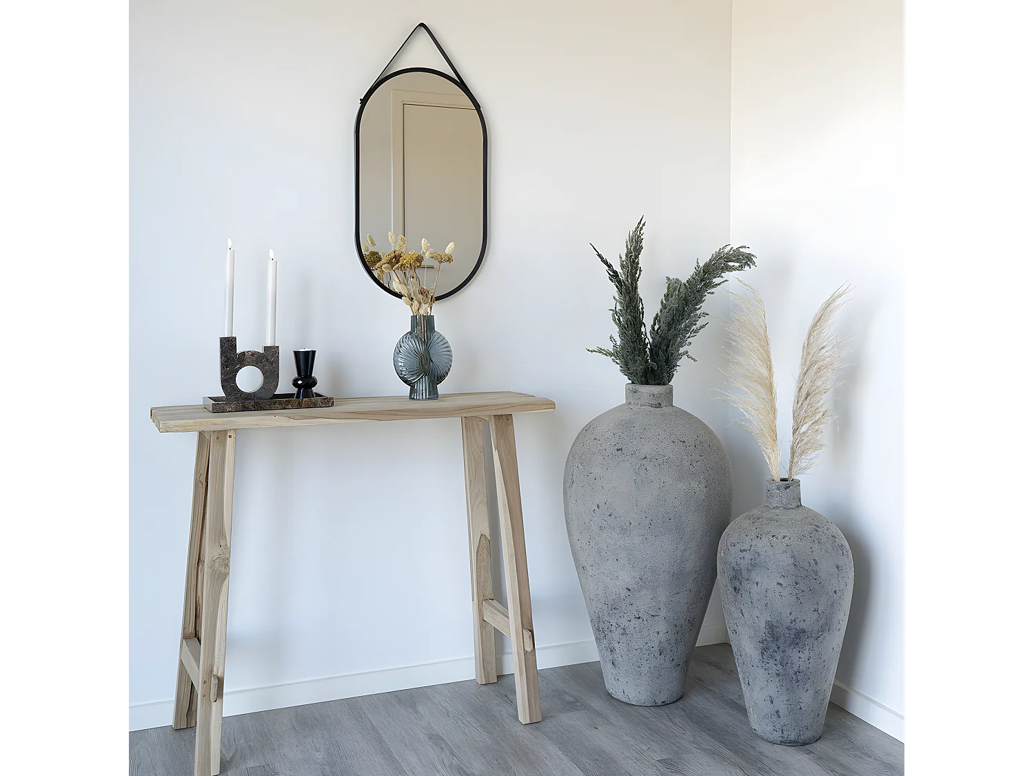 Corvo - Vase en terre cuite 60x32cm - Couleur - Brun