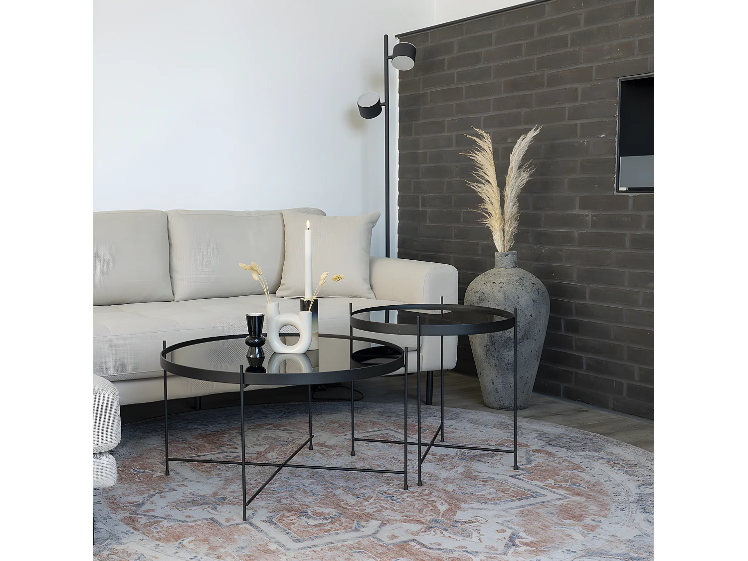 Corvo - Vase en terre cuite 60x32cm - Couleur - Brun