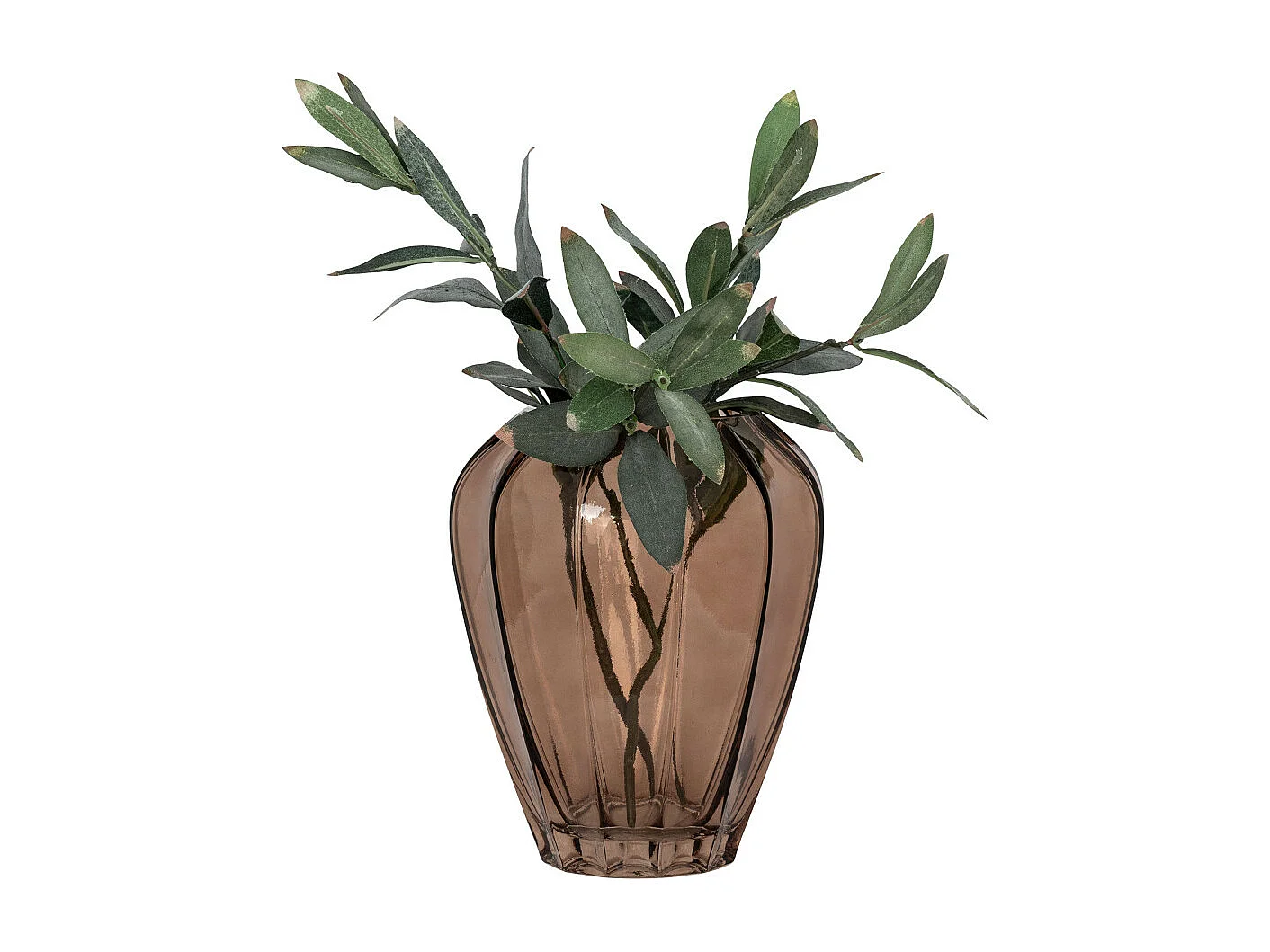 Atenas - Vase en verre H29cm : Couleur - Marron