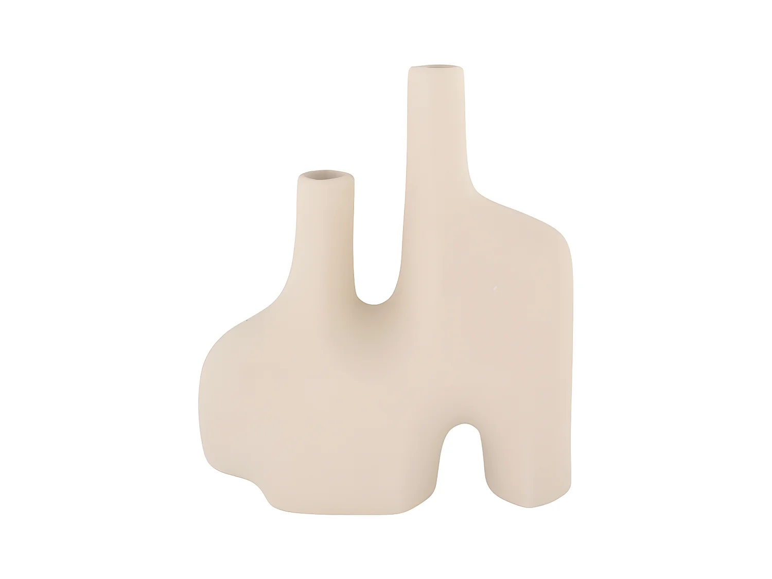 Santa Fe - Vase de forme organique en céramique H27cm - Sable