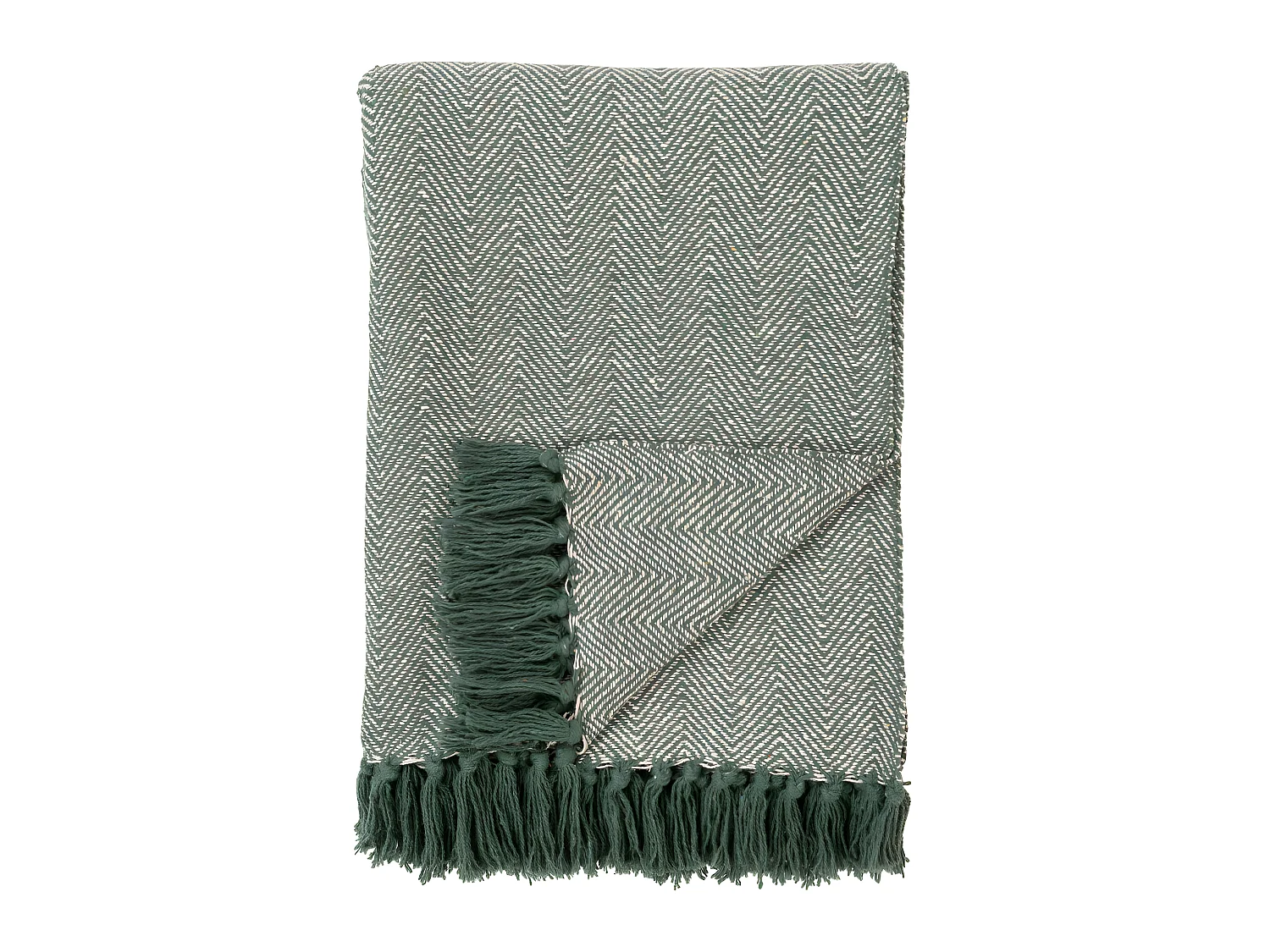 Cort I - Plaid en coton 130x160cm - Vert