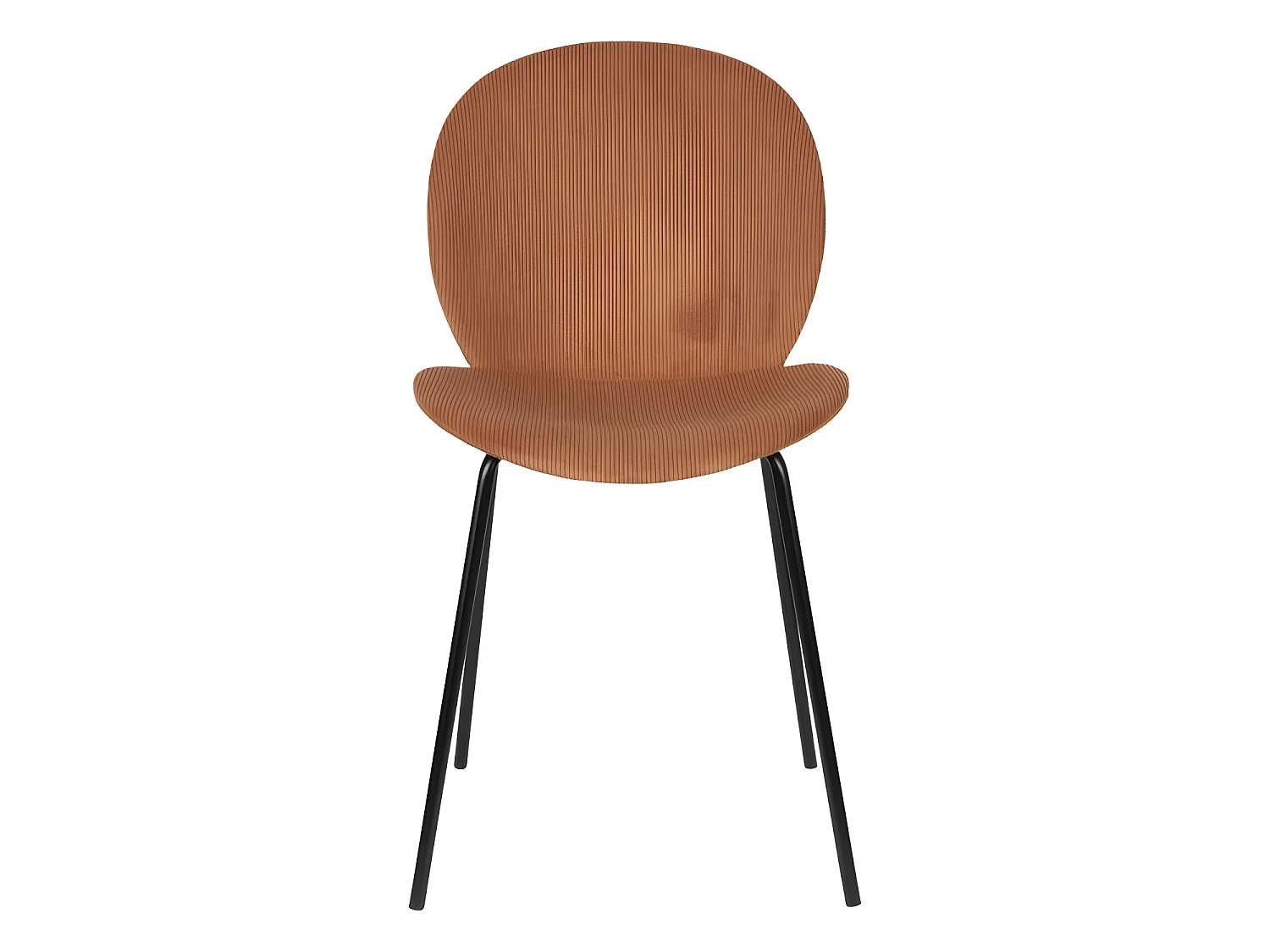 Bonnet - Lot de 2 chaises en velours côtelé et métal - Terracotta