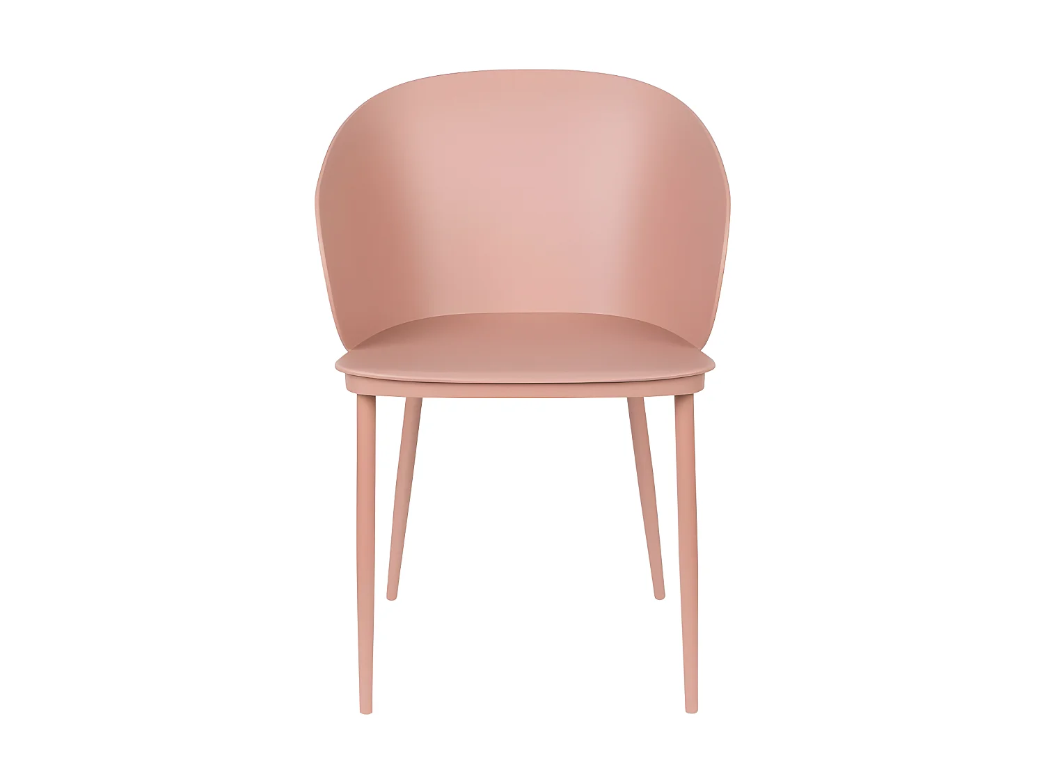 Gigi - Lot de 2 chaises en résine et métal - Rose