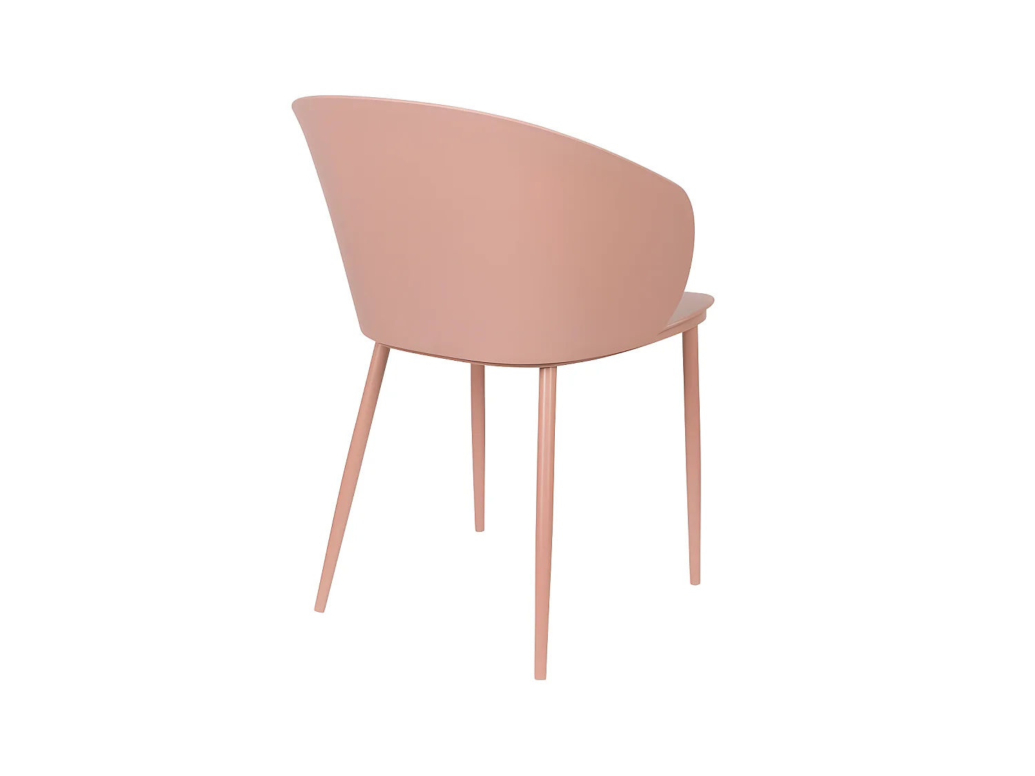 Gigi - Lot de 2 chaises en résine et métal - Rose