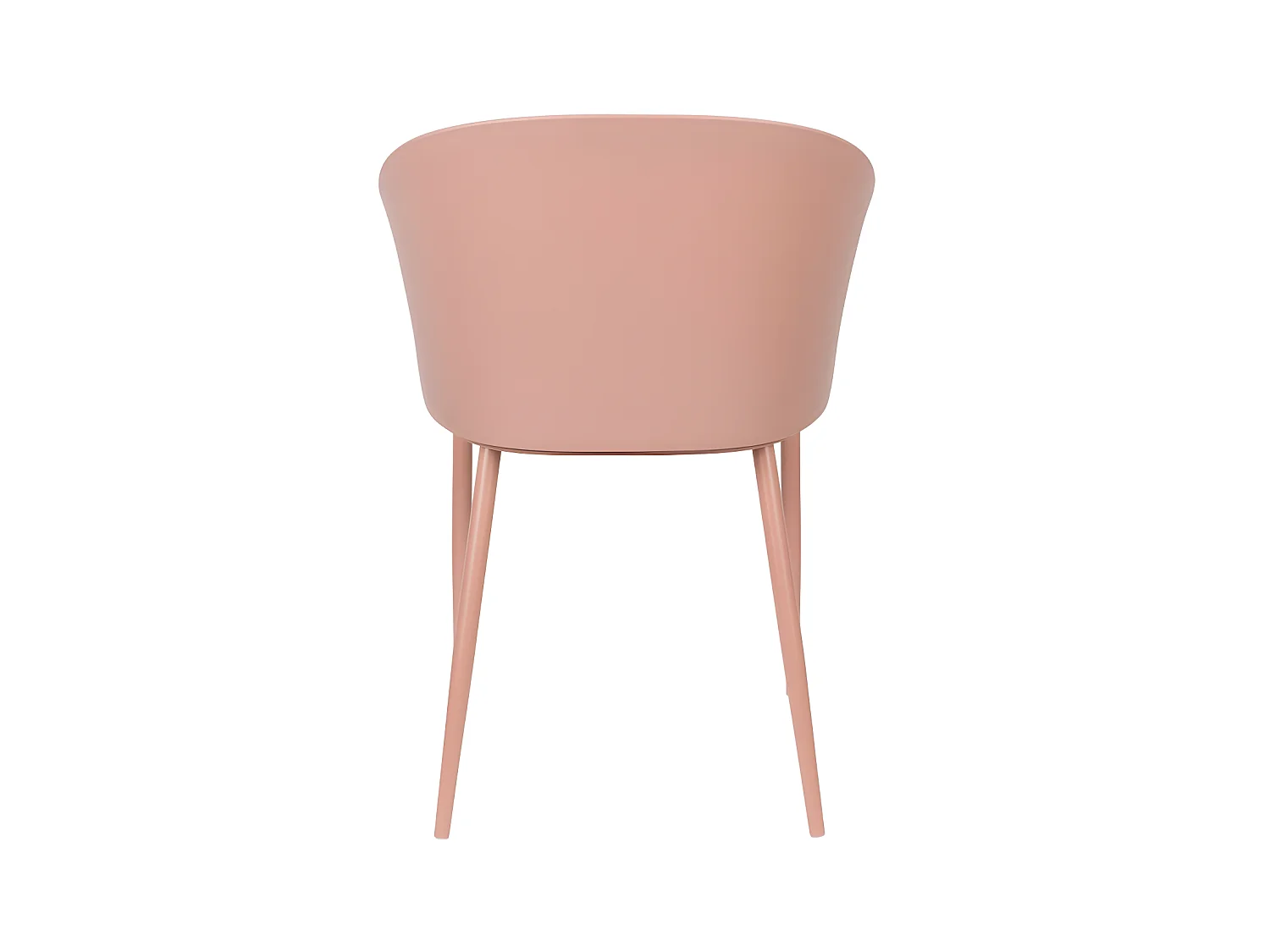 Gigi - Lot de 2 chaises en résine et métal - Rose