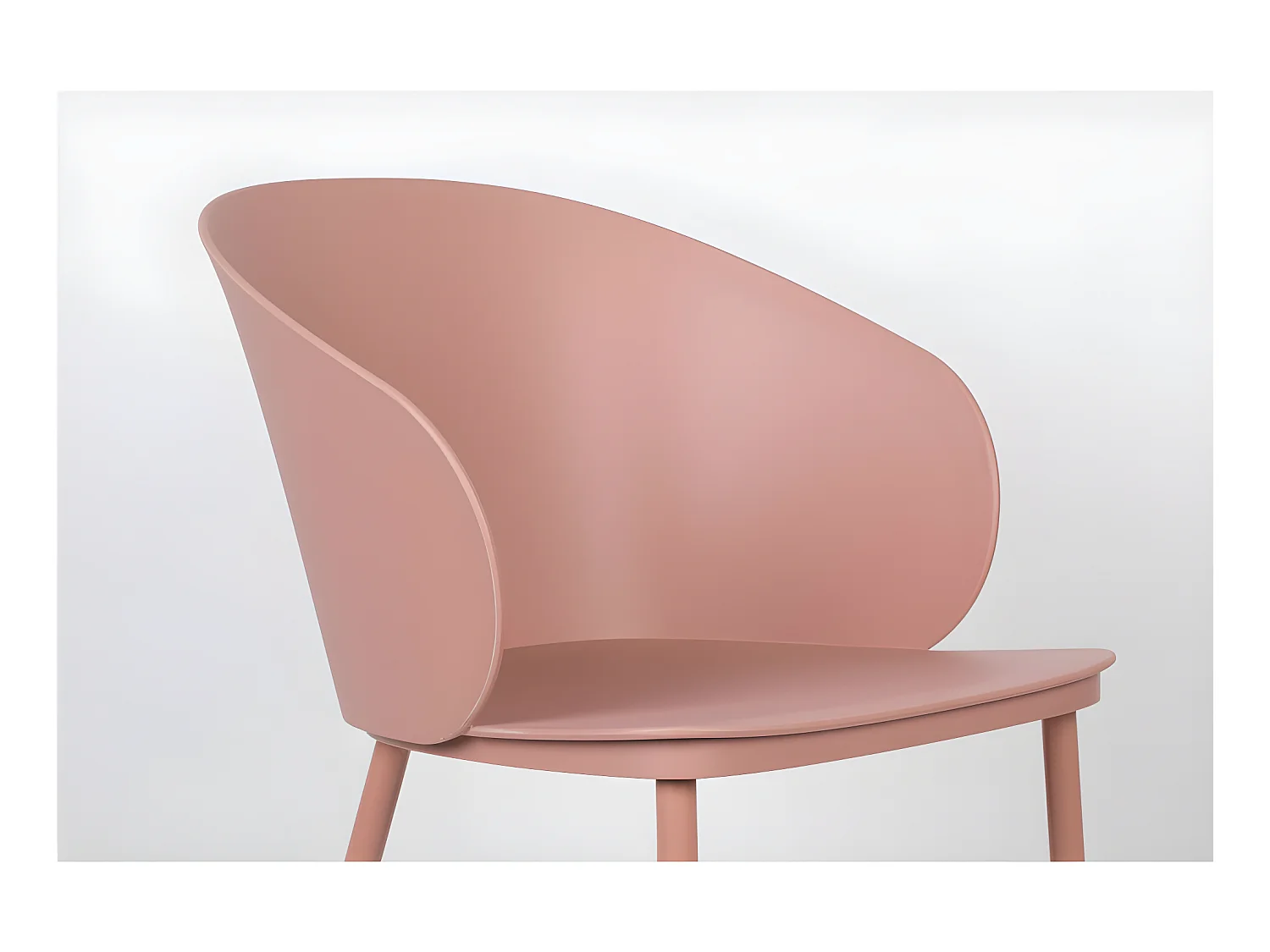 Gigi - Lot de 2 chaises en résine et métal - Rose