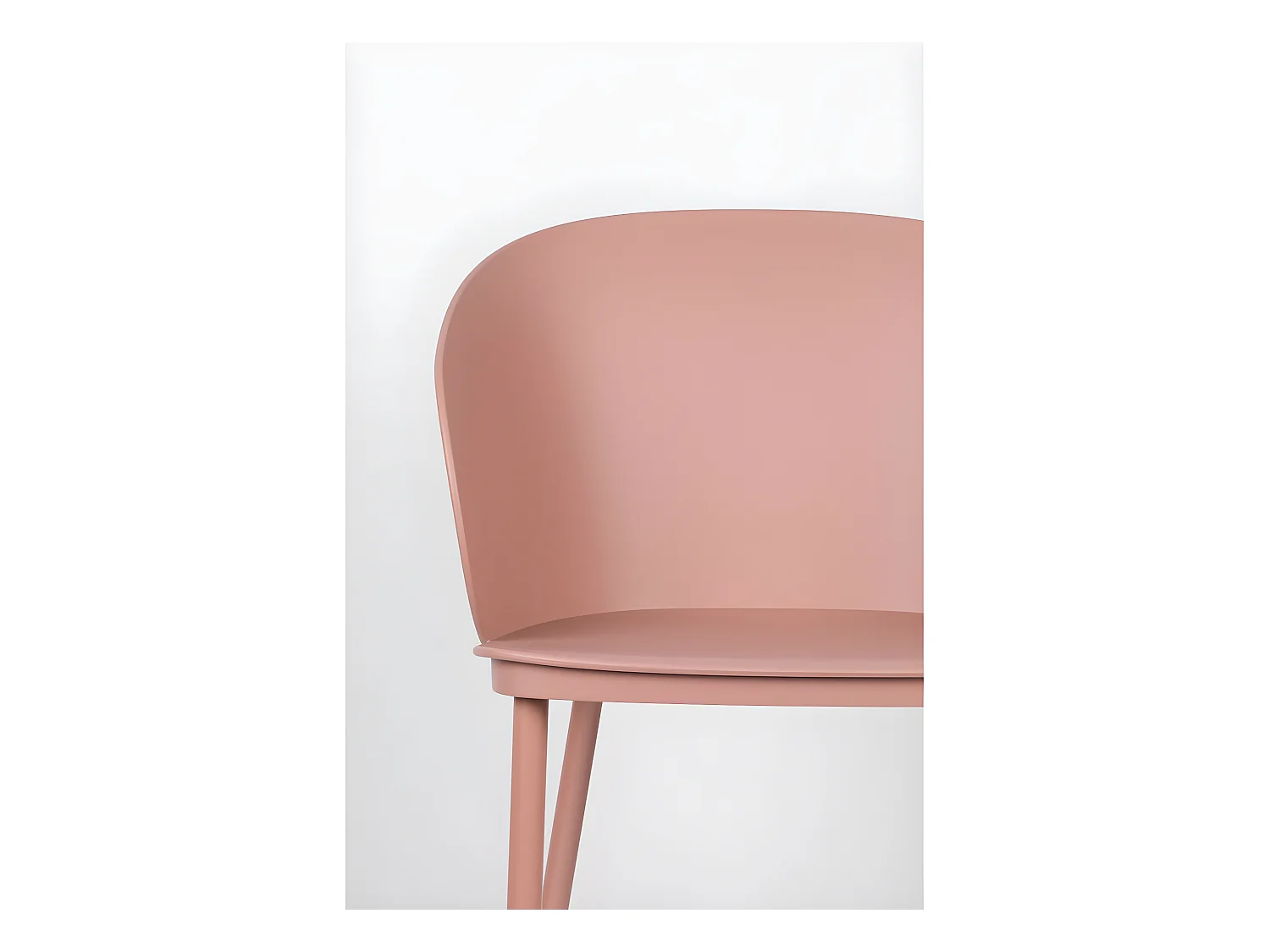 Gigi - Lot de 2 chaises en résine et métal - Rose