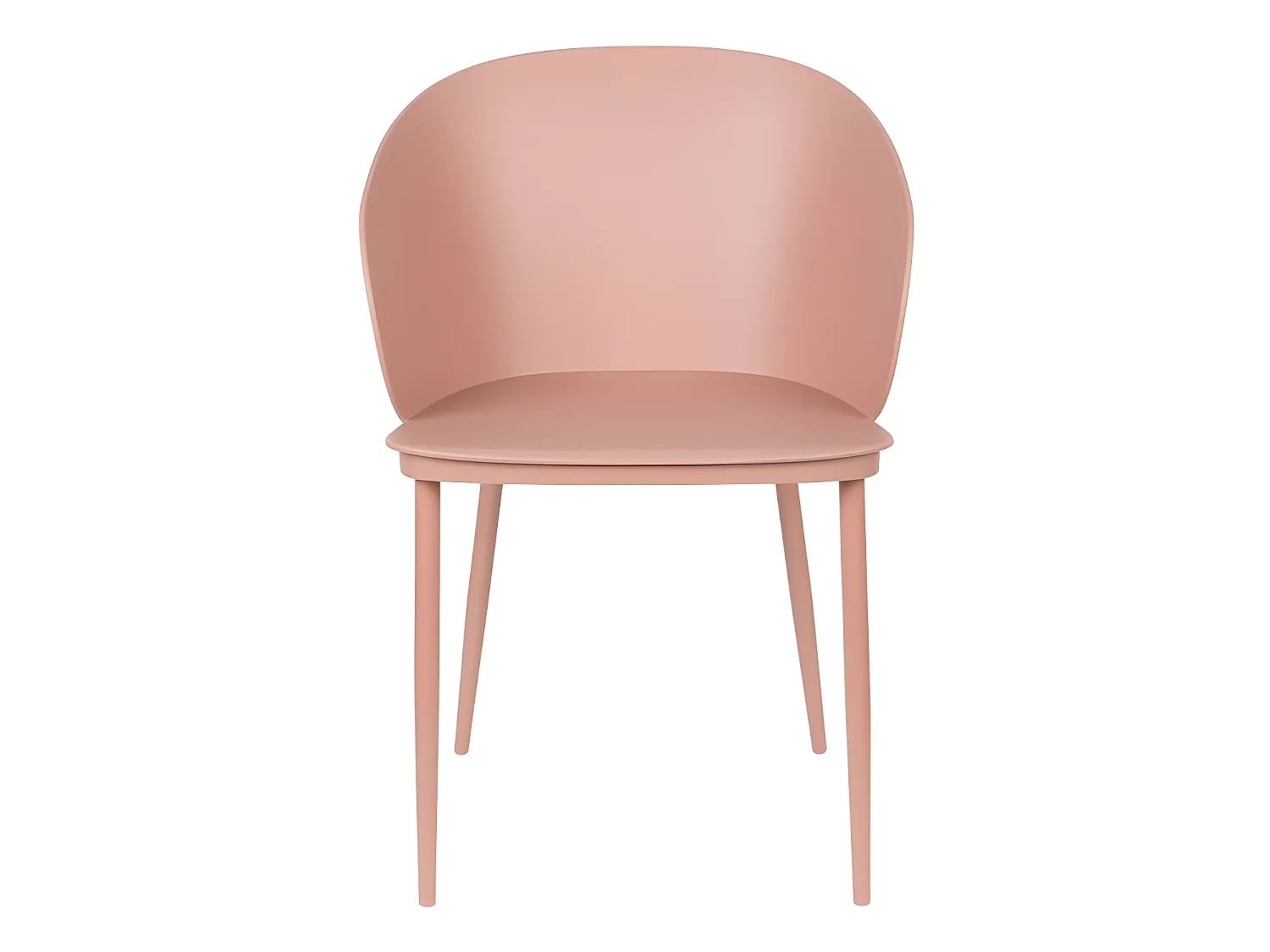 Gigi - Lot de 2 chaises en résine et métal - Rose