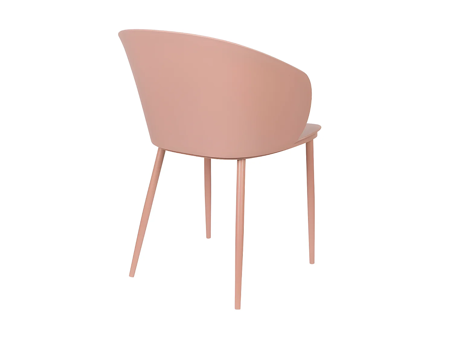 Gigi - Lot de 2 chaises en résine et métal - Rose