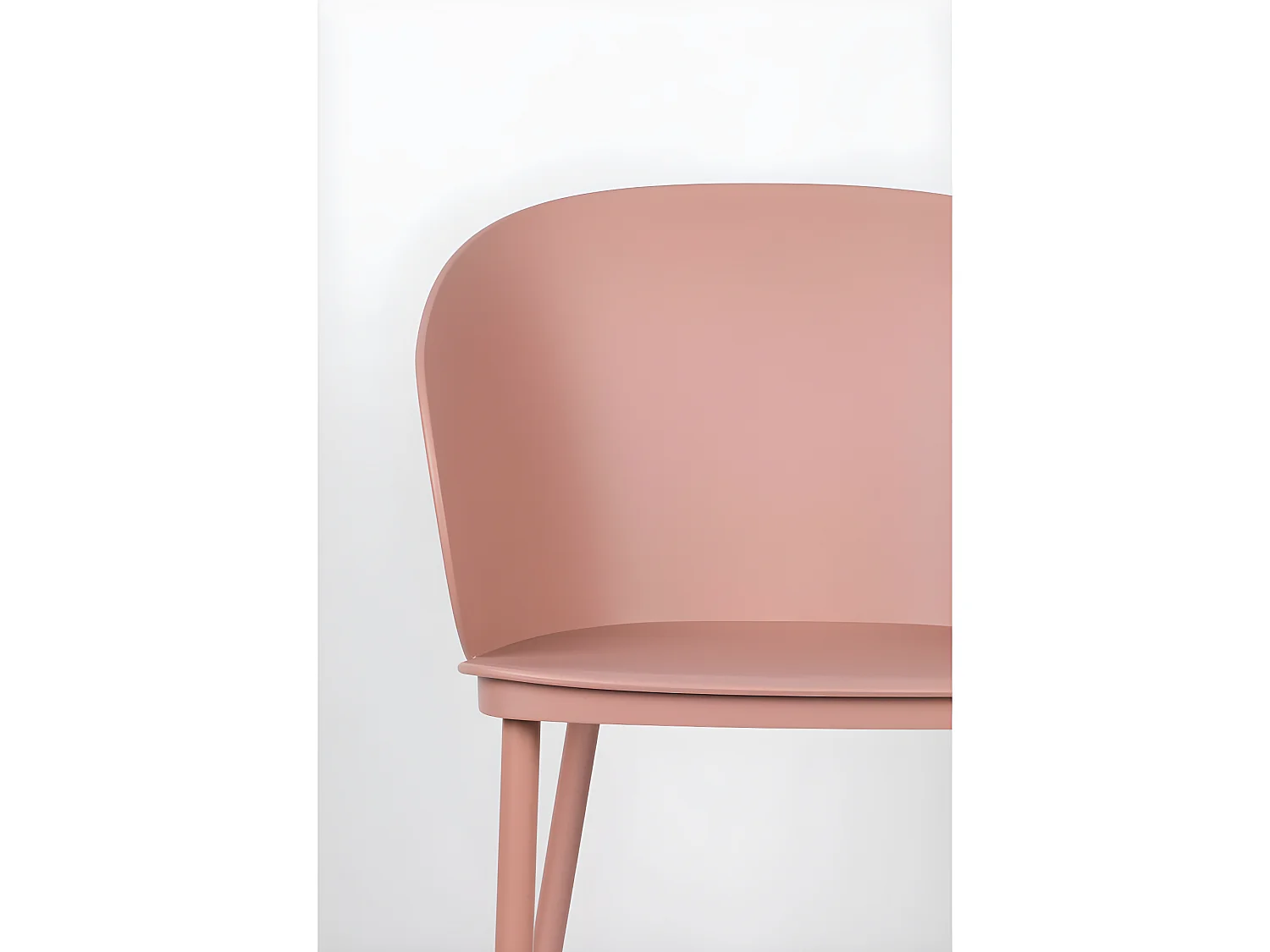 Gigi - Lot de 2 chaises en résine et métal - Rose