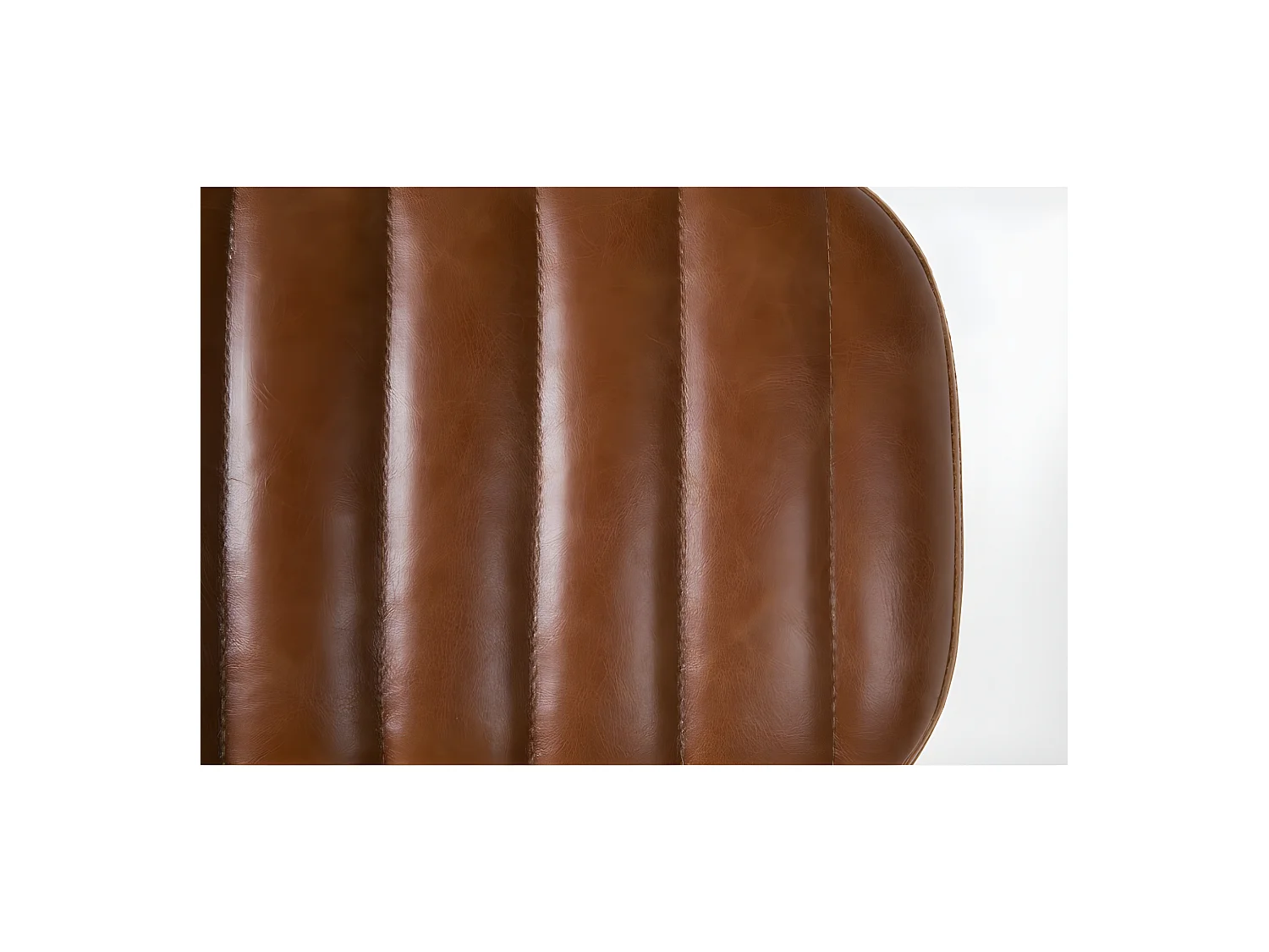 Jake Worn - Chaise rétro capitonnée - Marron
