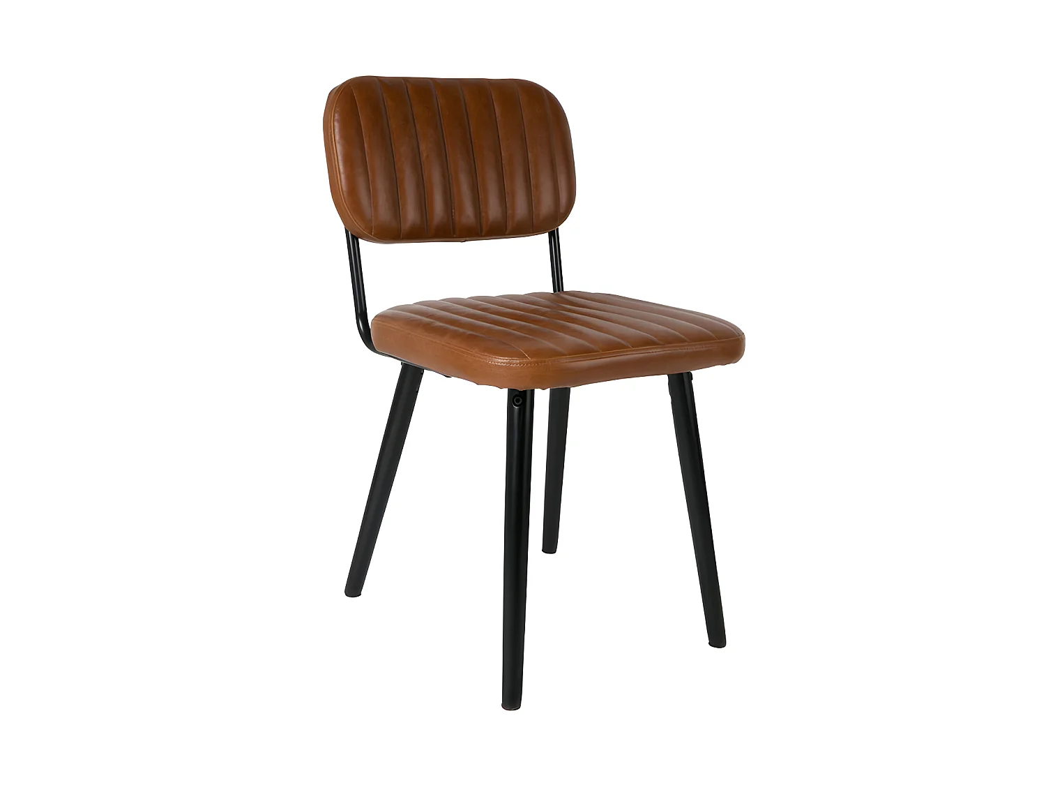 Jake Worn - Chaise rétro capitonnée - Marron