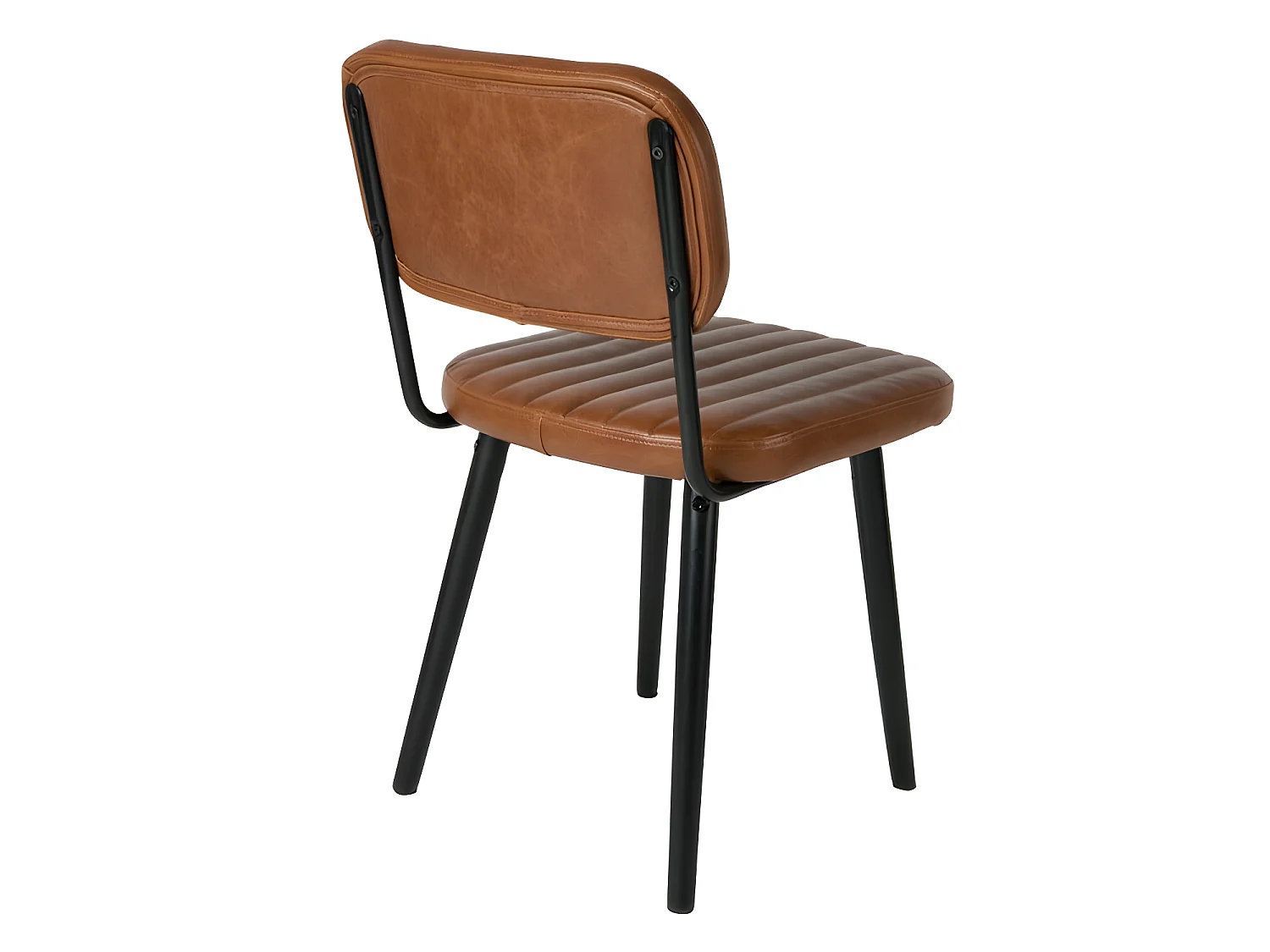 Jake Worn - Chaise rétro capitonnée - Marron