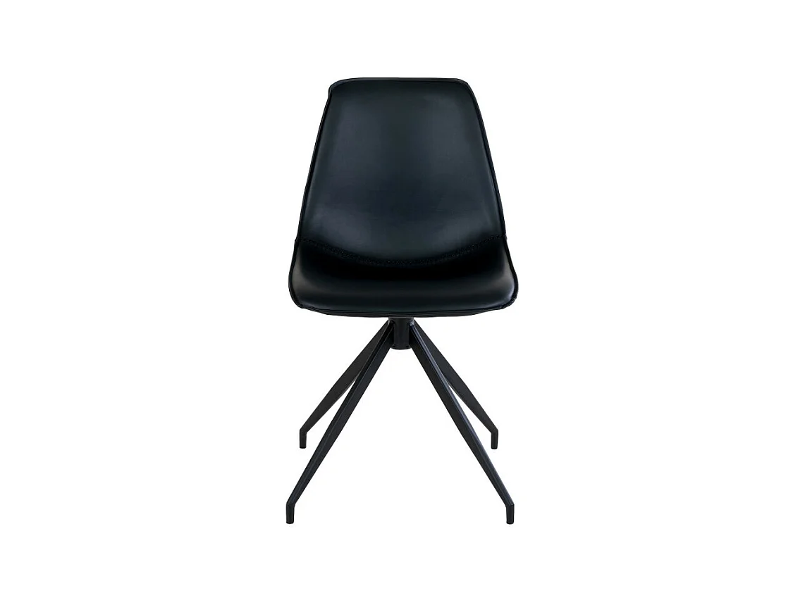 Monaco Esszimmerstuhl PU Kunstleder schwarz.