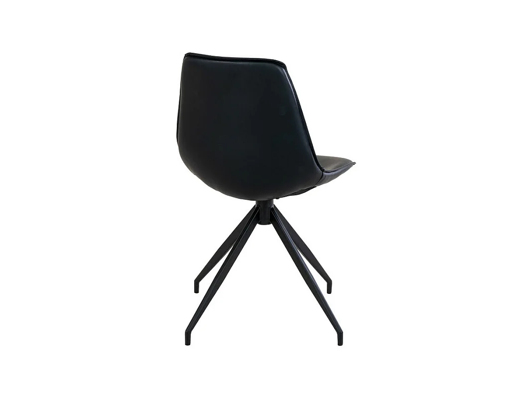 Monaco Esszimmerstuhl PU Kunstleder schwarz.