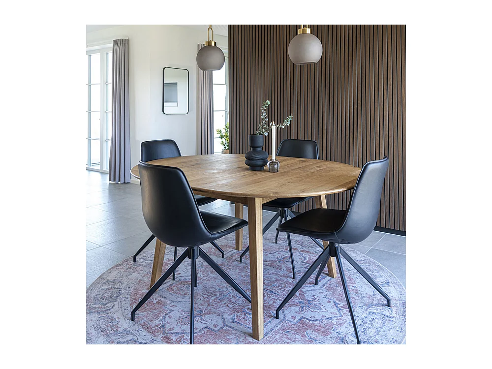 Monaco Esszimmerstuhl PU Kunstleder schwarz.