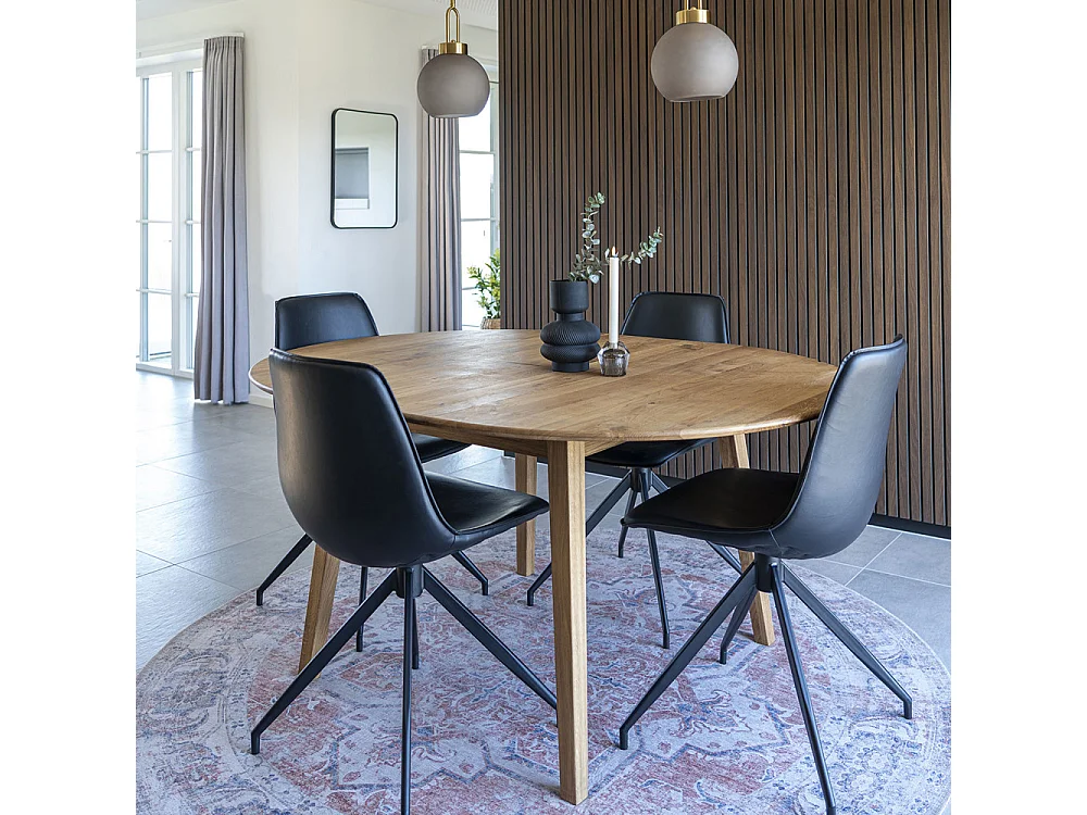 Monaco eetkamerstoel PU kunstleer zwart.