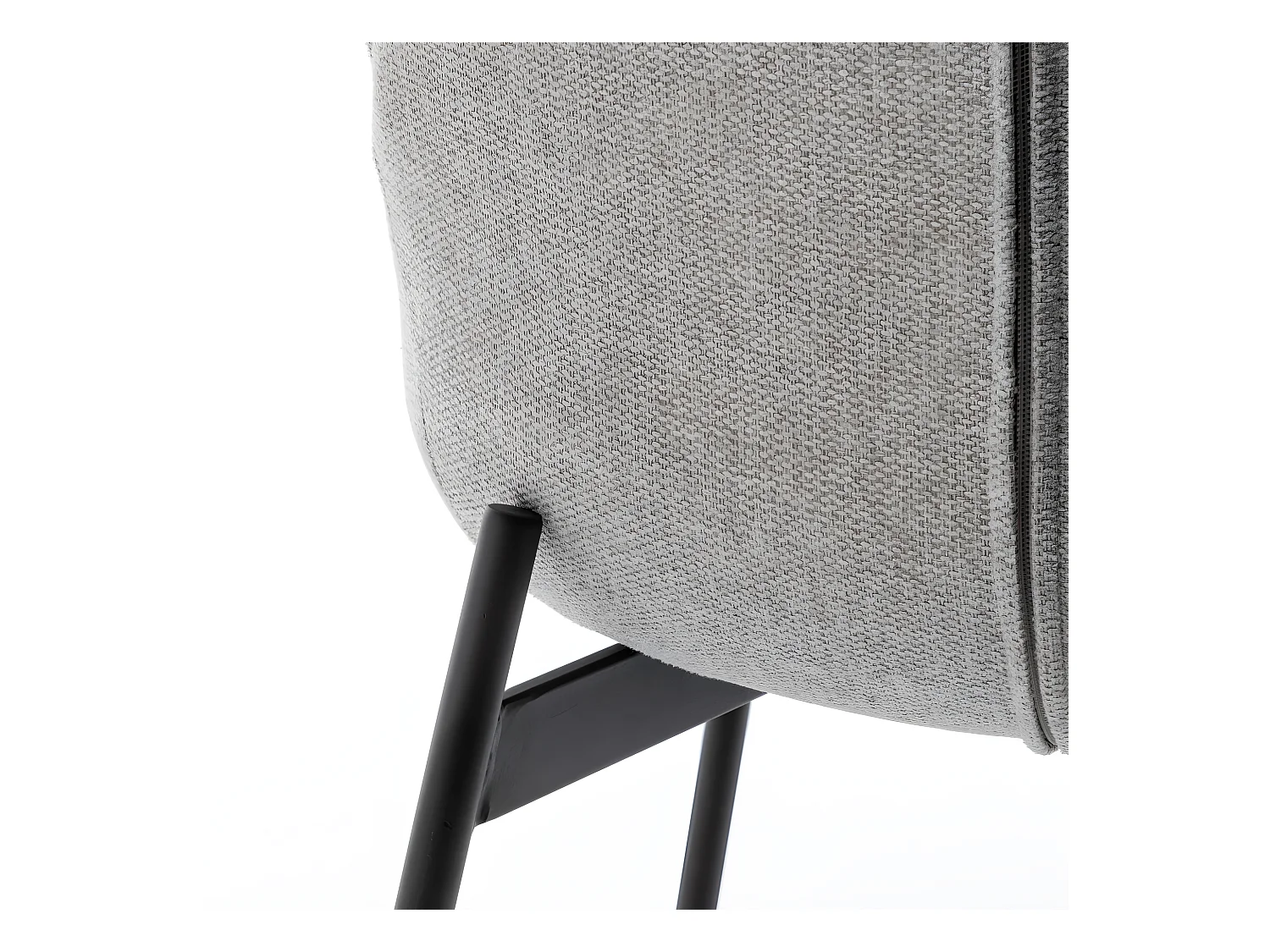 Haas - Lot de 2 fauteuils de table en tissu et métal - Gris clair