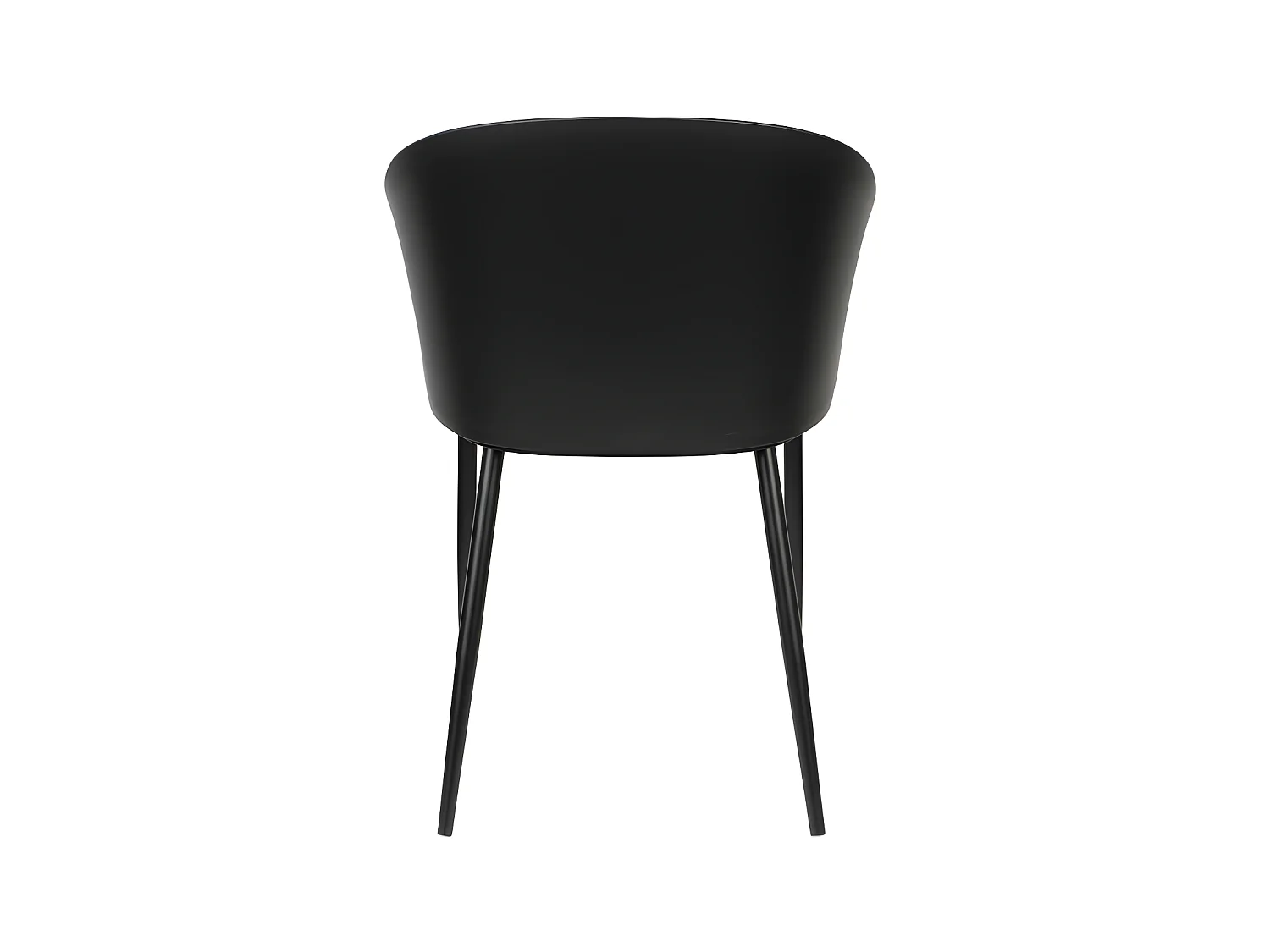 Gigi - Lot de 2 chaises en résine et métal - Noir