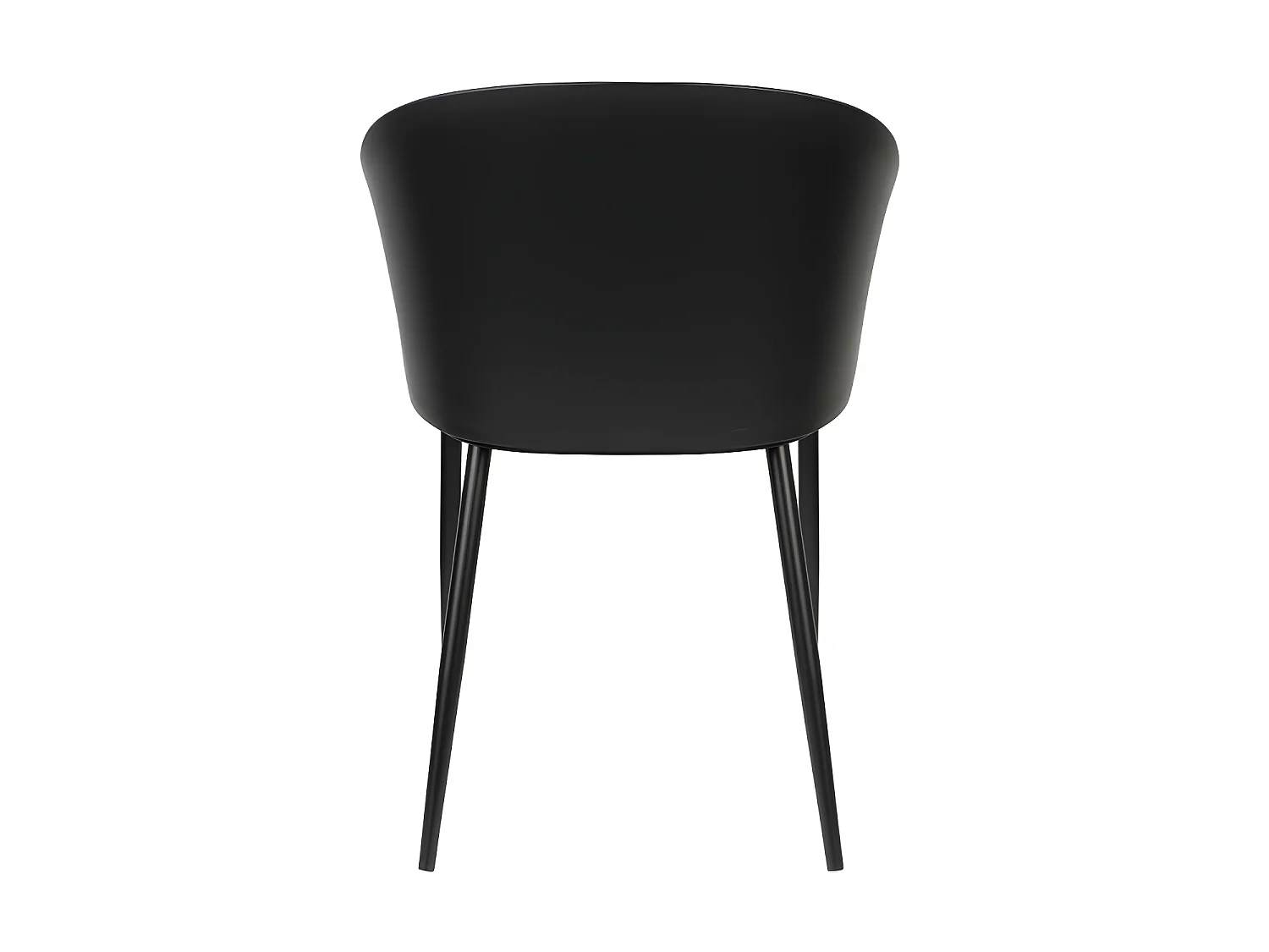 Gigi - Lot de 2 chaises en résine et métal - Noir