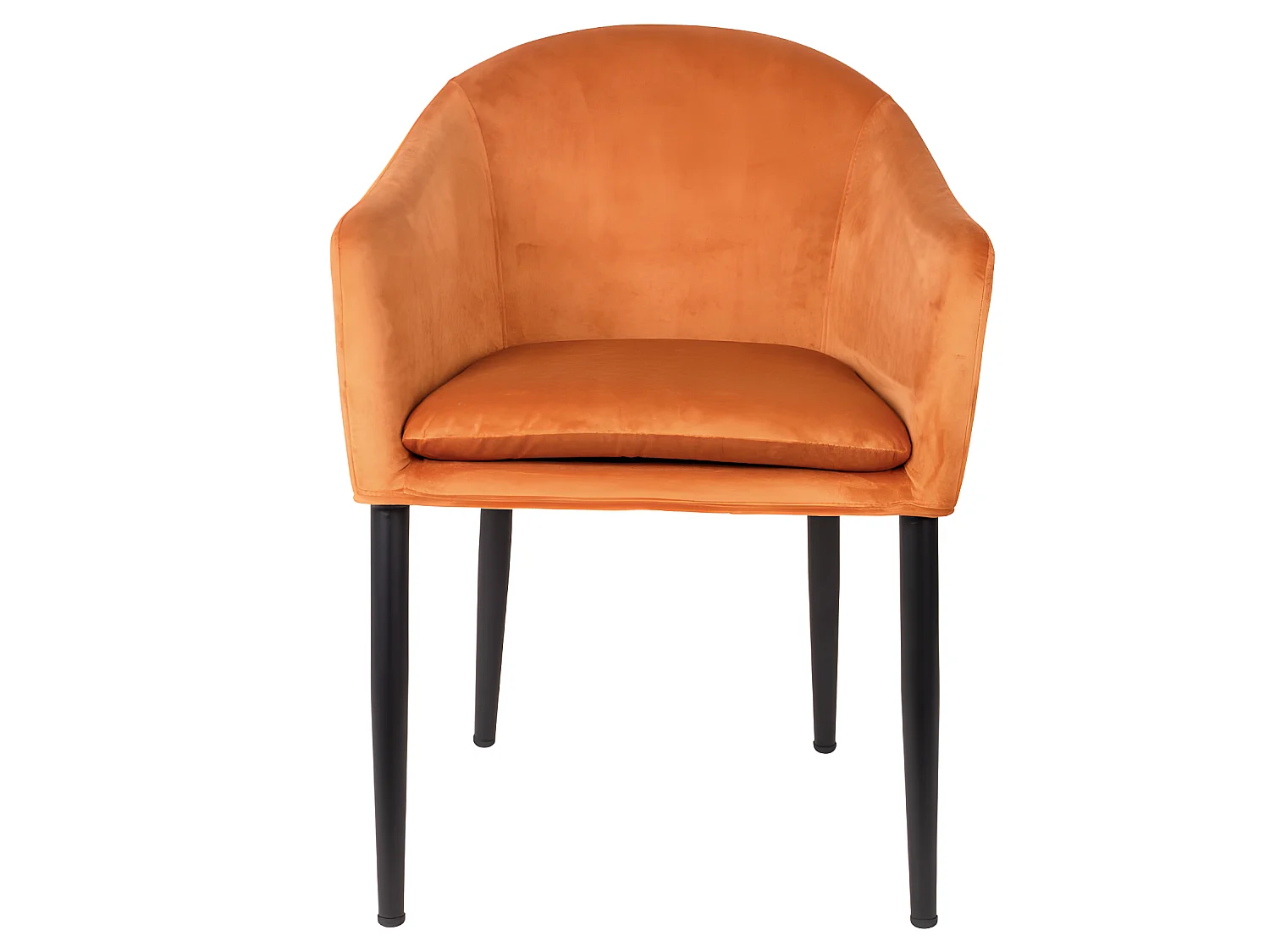 Catelyn - Fauteuil de table design en velours - Orange