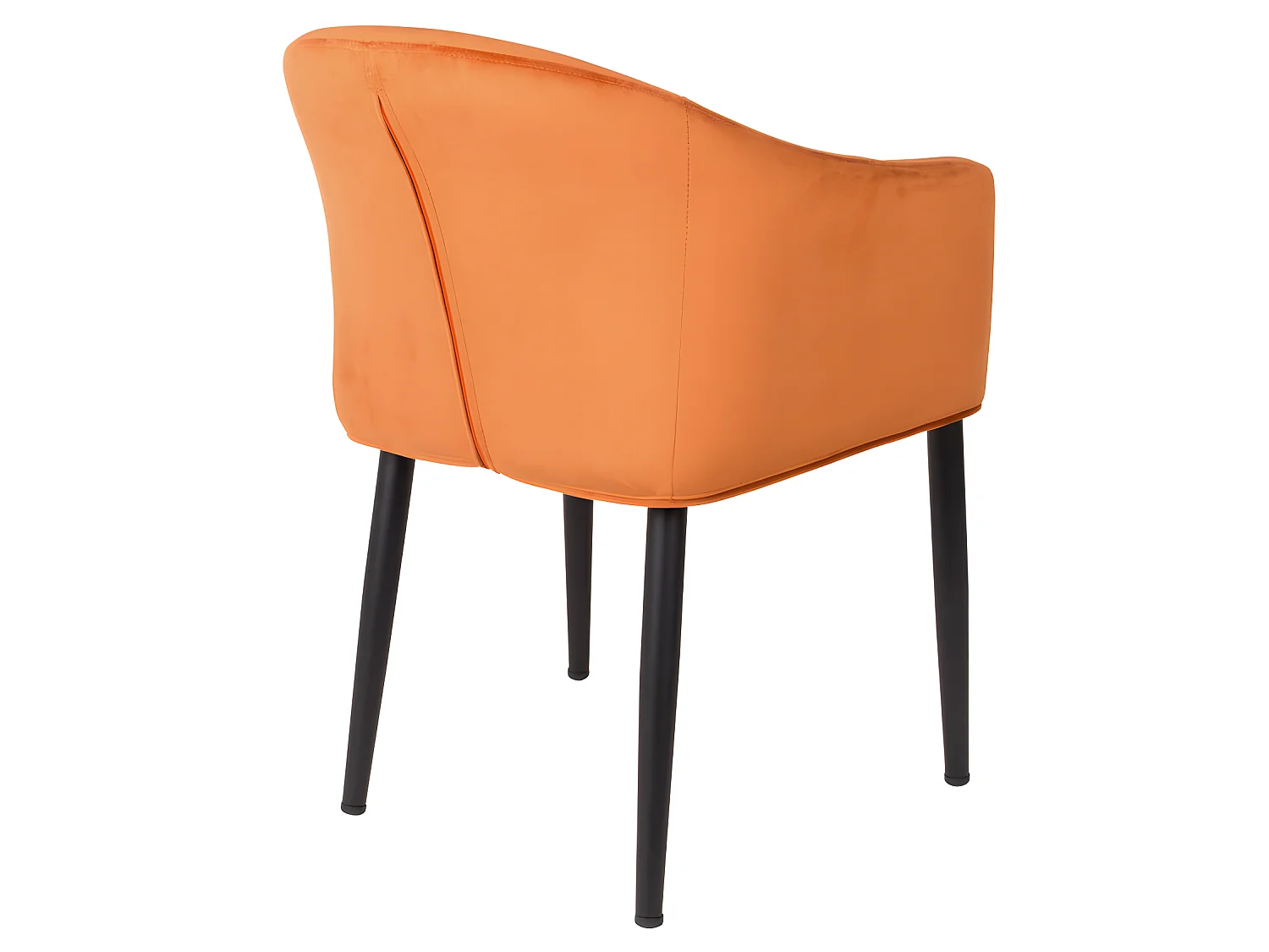 Catelyn - Fauteuil de table design en velours - Orange