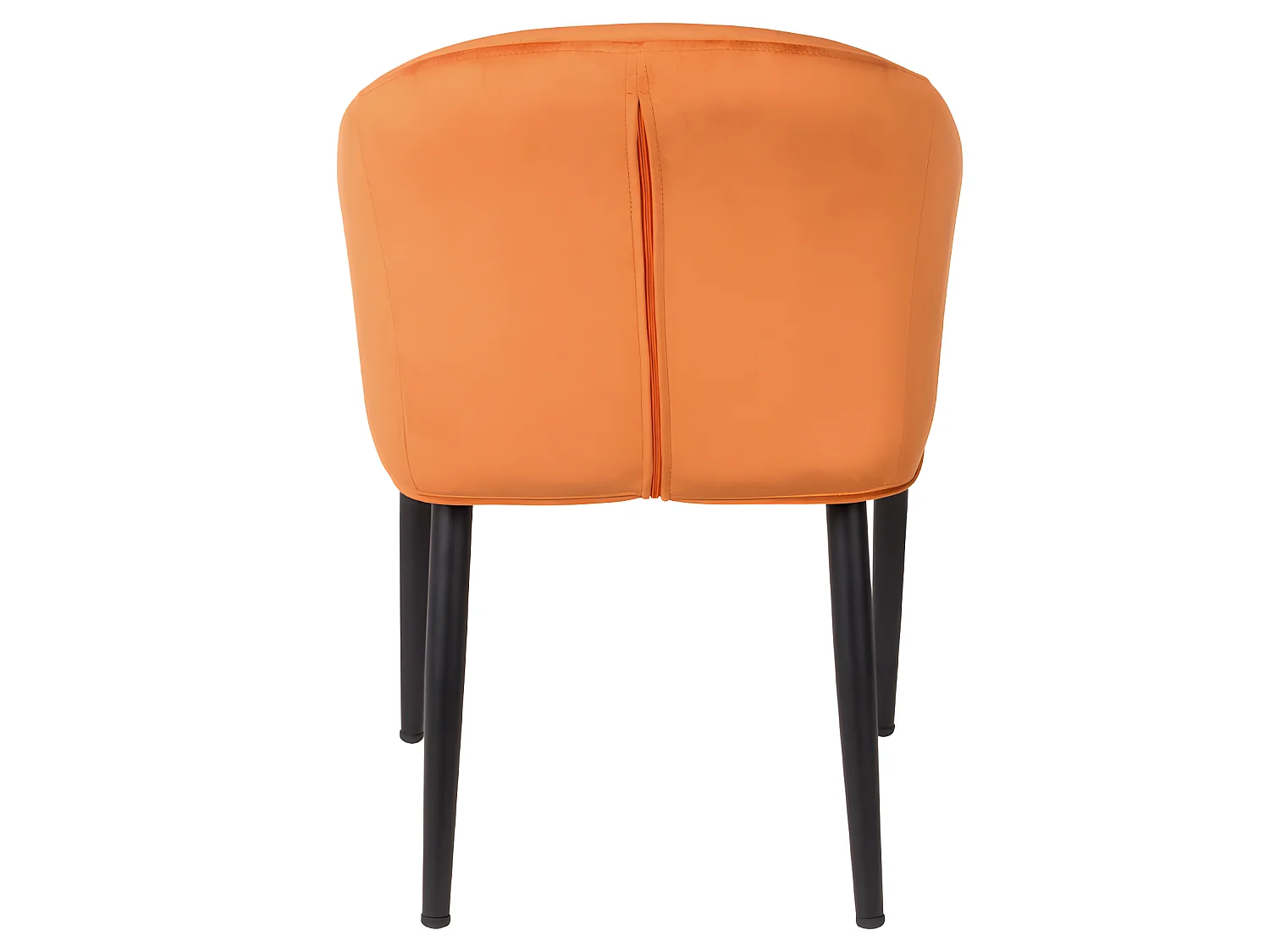 Catelyn - Fauteuil de table design en velours - Orange