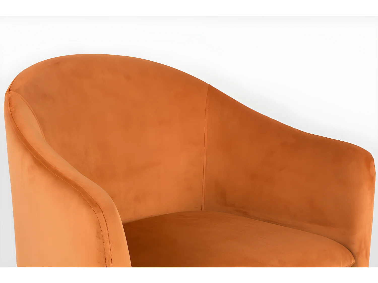 Catelyn - Fauteuil de table design en velours - Orange