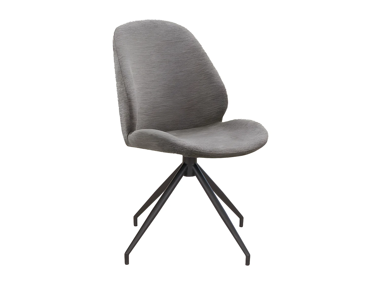 Monte Carlo - Lot de 2 chaises en tissu et métal - Couleur - Gris