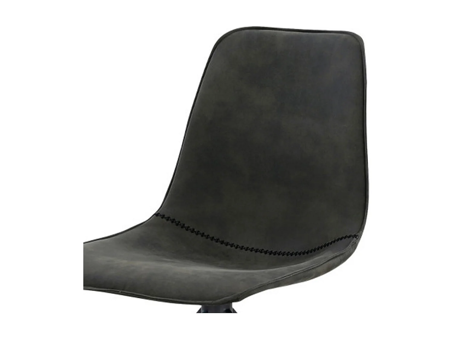 Monaco - Lot de 2 chaises en tissu et métal - Gris anthracite