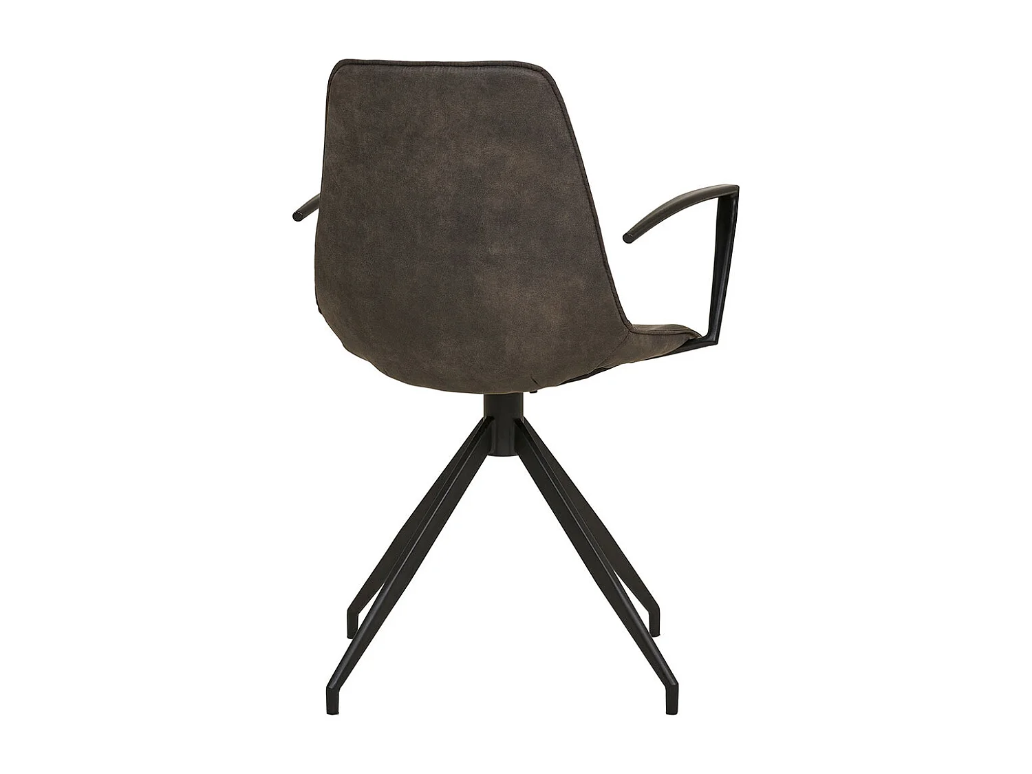 Monaco - Lot de 2 chaises en tissu et métal - Gris anthracite