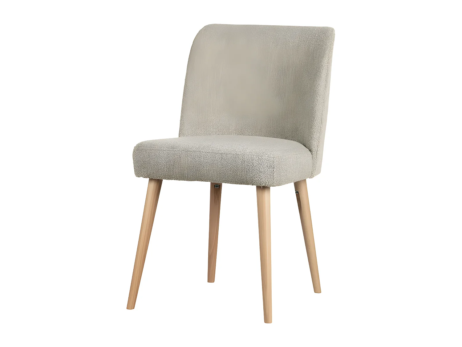 Force - Lot de 2 chaises en tissu bouclé - Beige