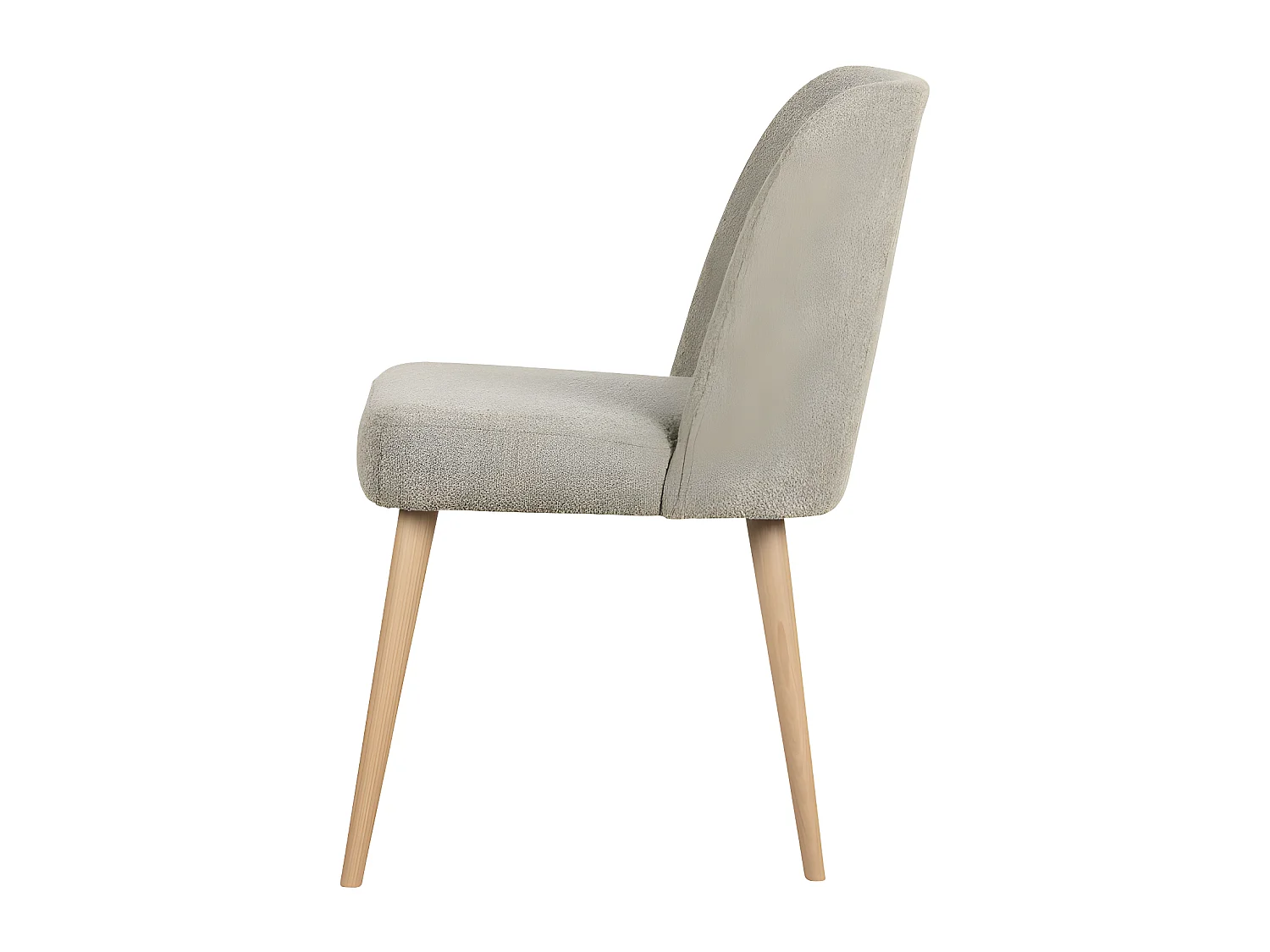 Force - Lot de 2 chaises en tissu bouclé - Beige