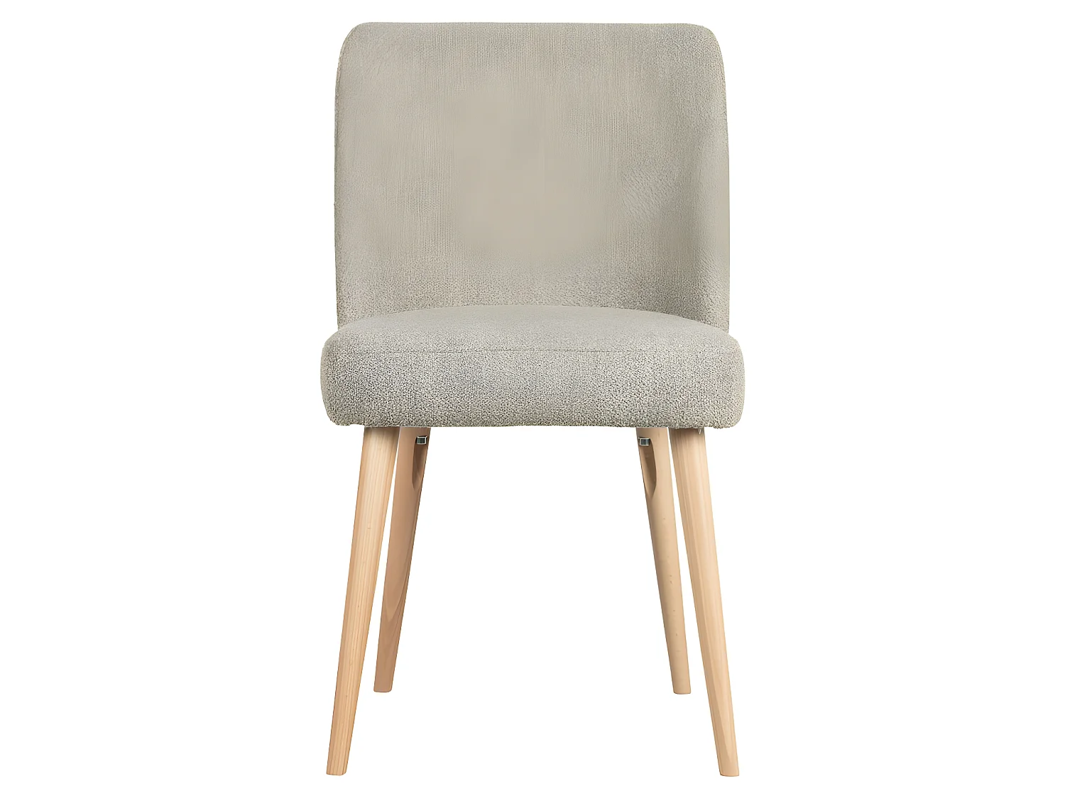 Force - Lot de 2 chaises en tissu bouclé - Beige