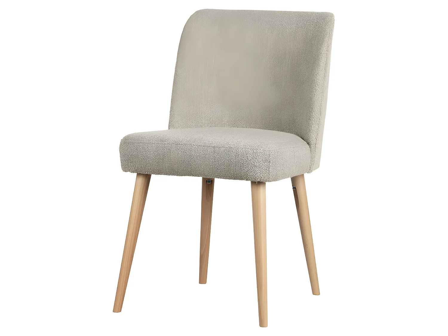 Force - Lot de 2 chaises en tissu bouclé - Beige