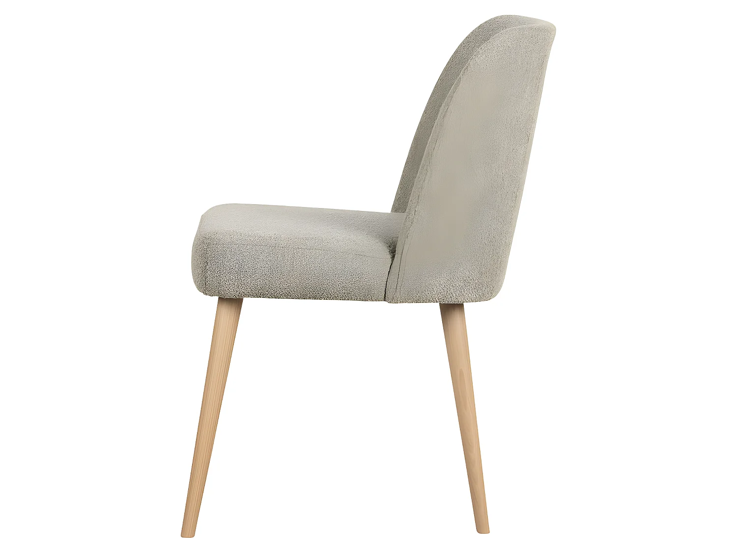 Force - Lot de 2 chaises en tissu bouclé - Beige