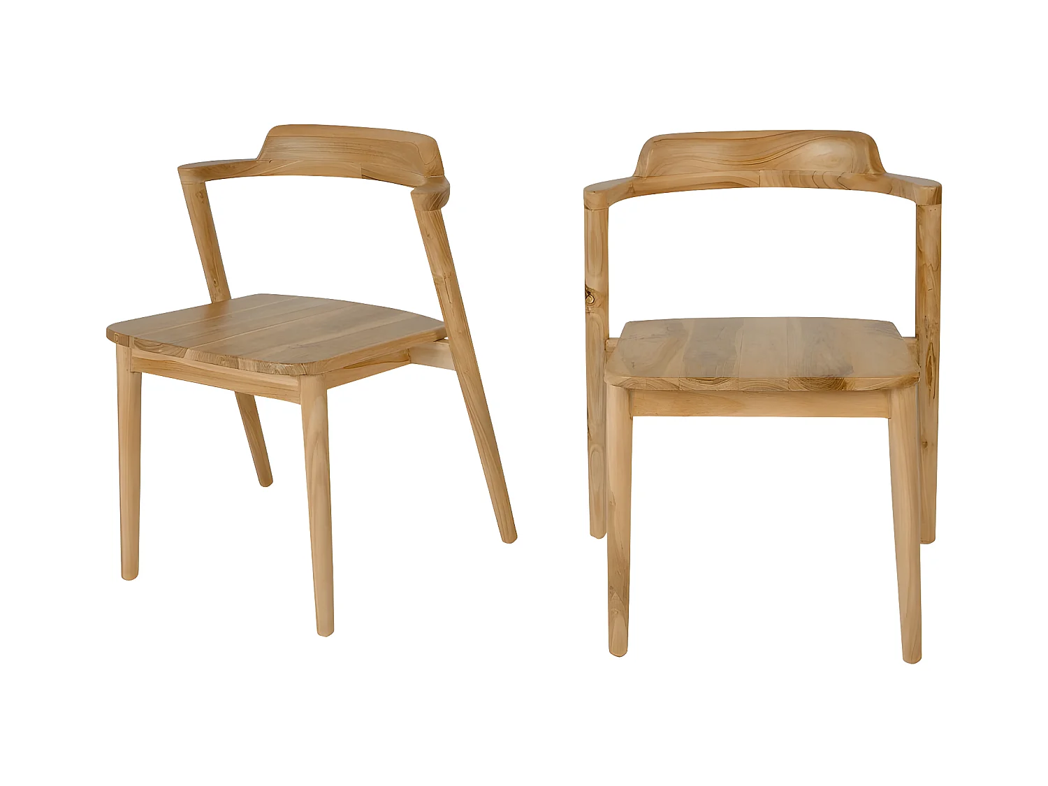 Joko - Lot de 2 chaises en teck - Bois
