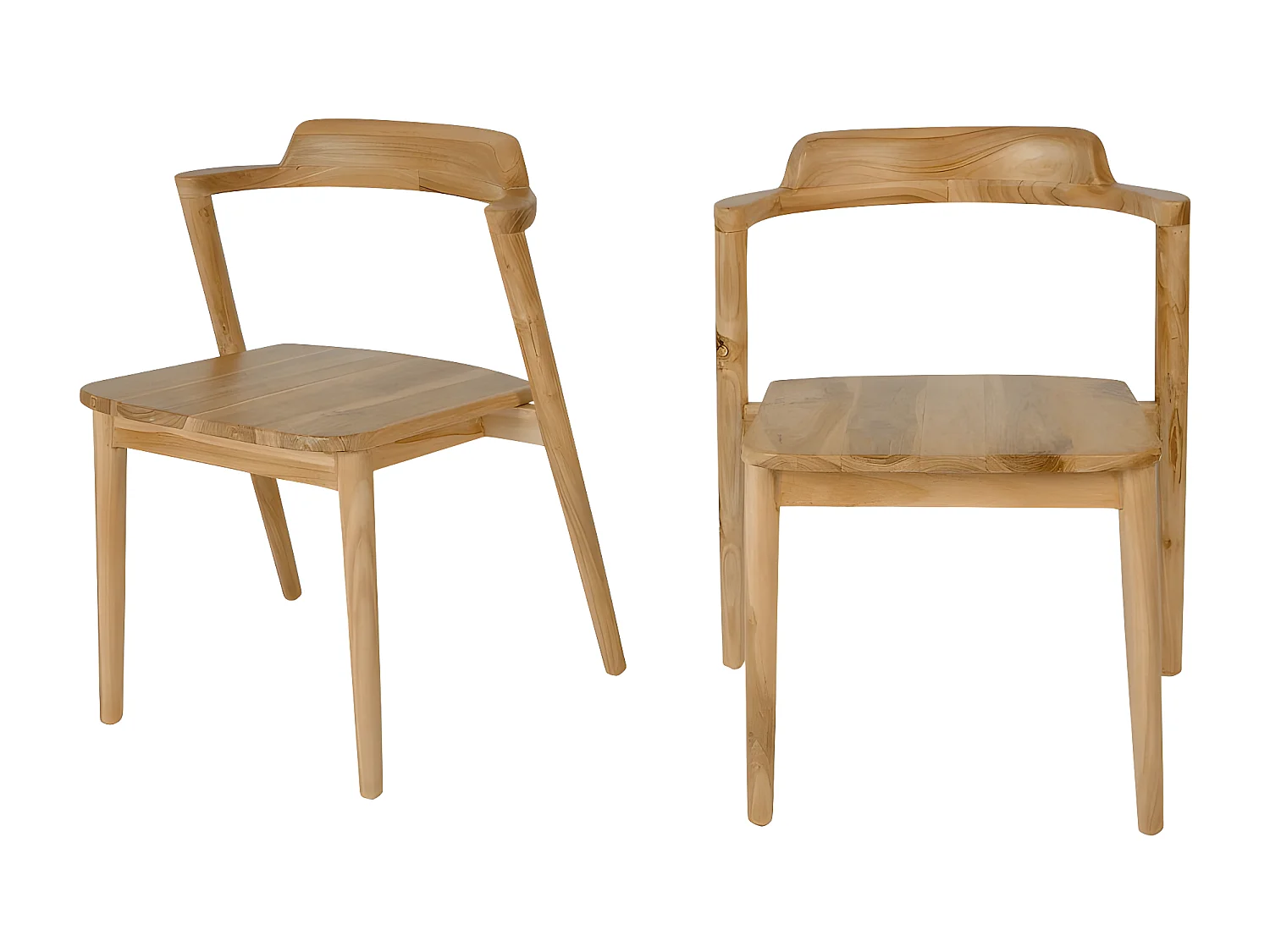 Joko - Lot de 2 chaises en teck - Bois