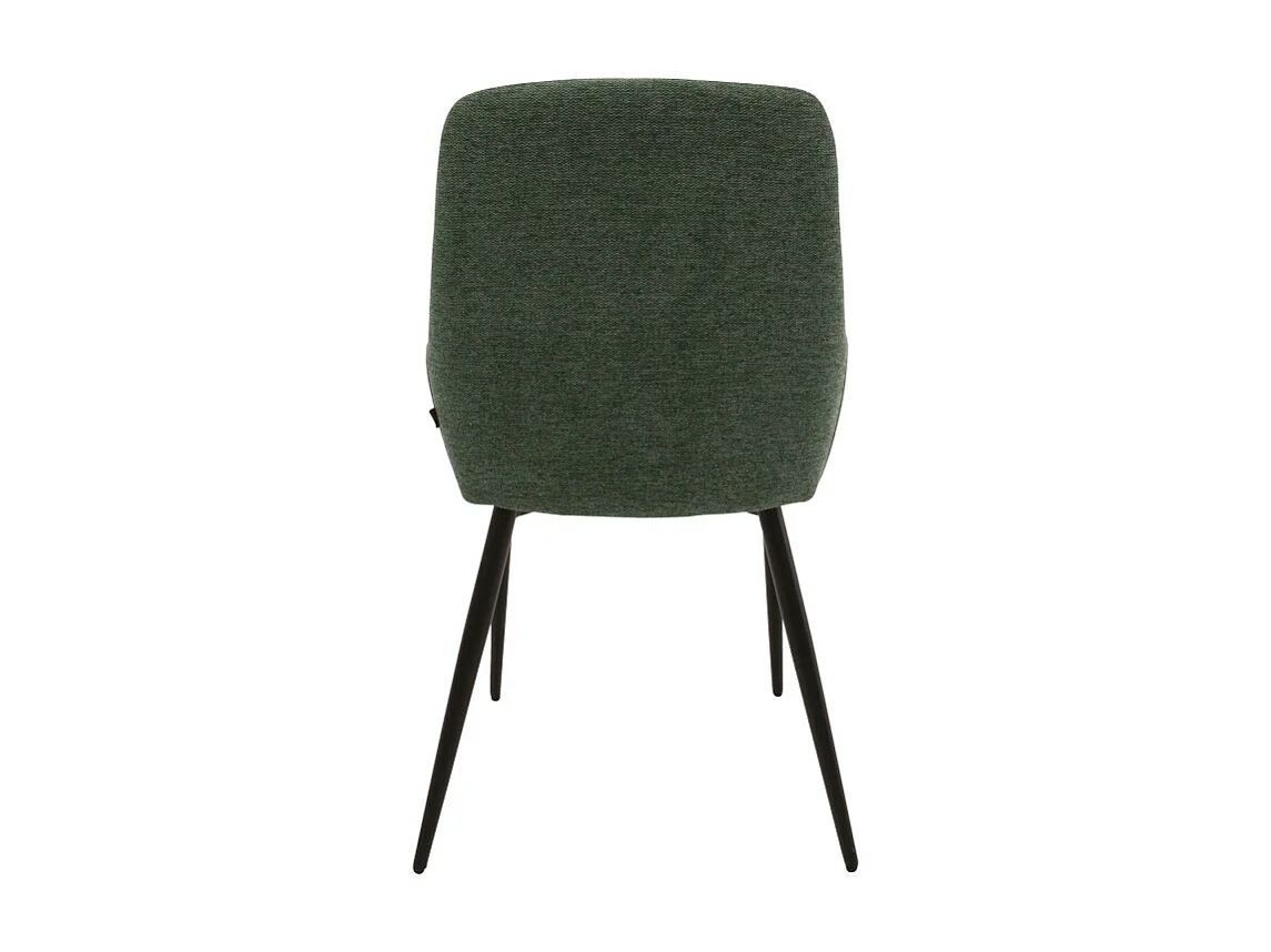 Liv - Lot de 2 chaises en tissu et métal - Vert sapin
