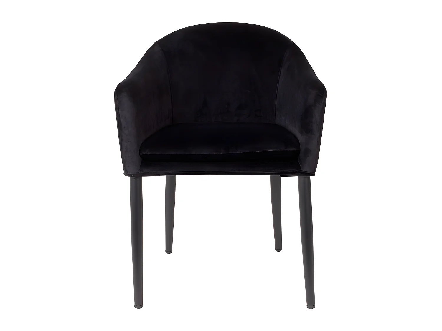 Catelyn - Fauteuil de table design en velours - Noir