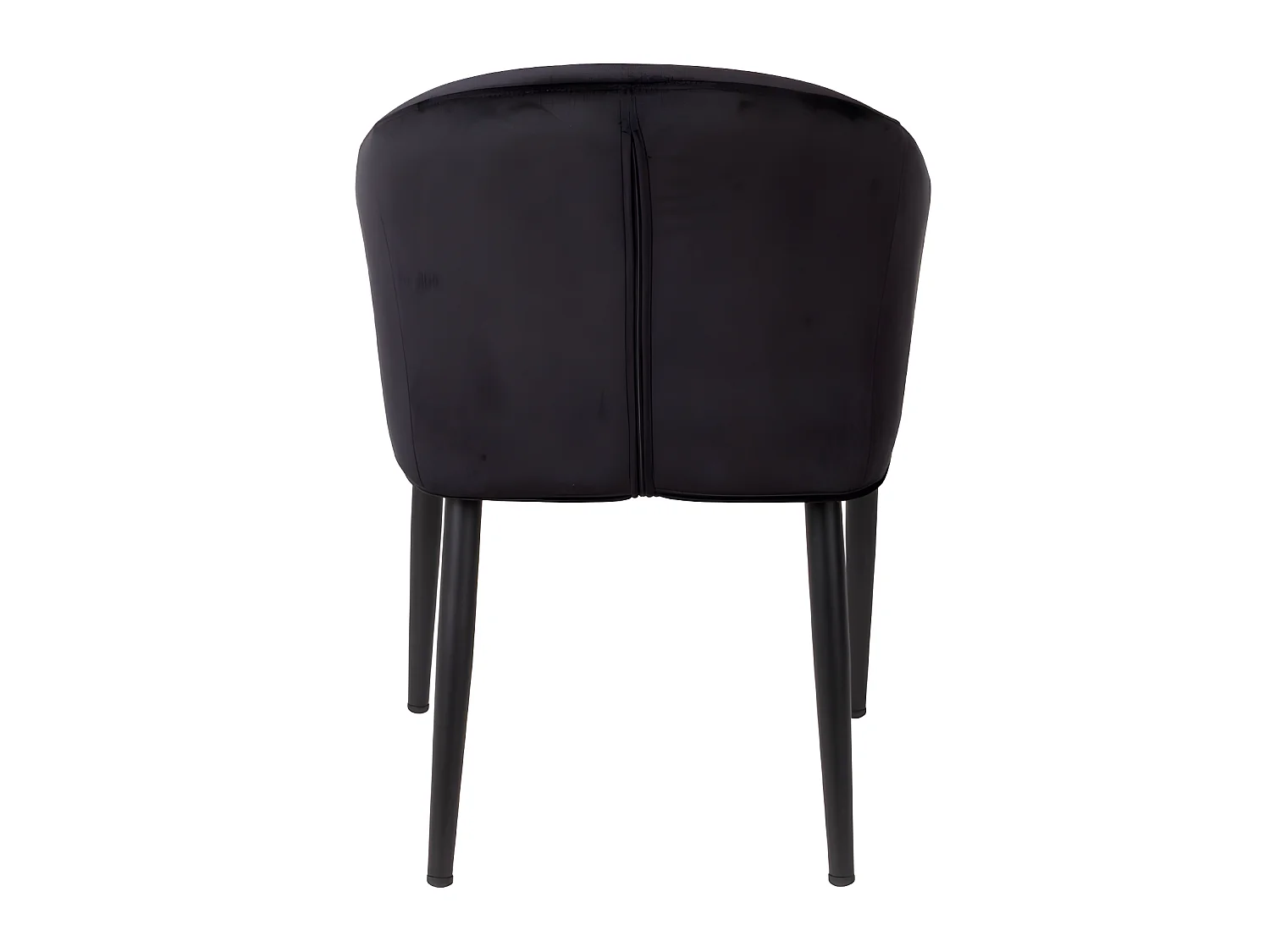Catelyn - Fauteuil de table design en velours - Noir