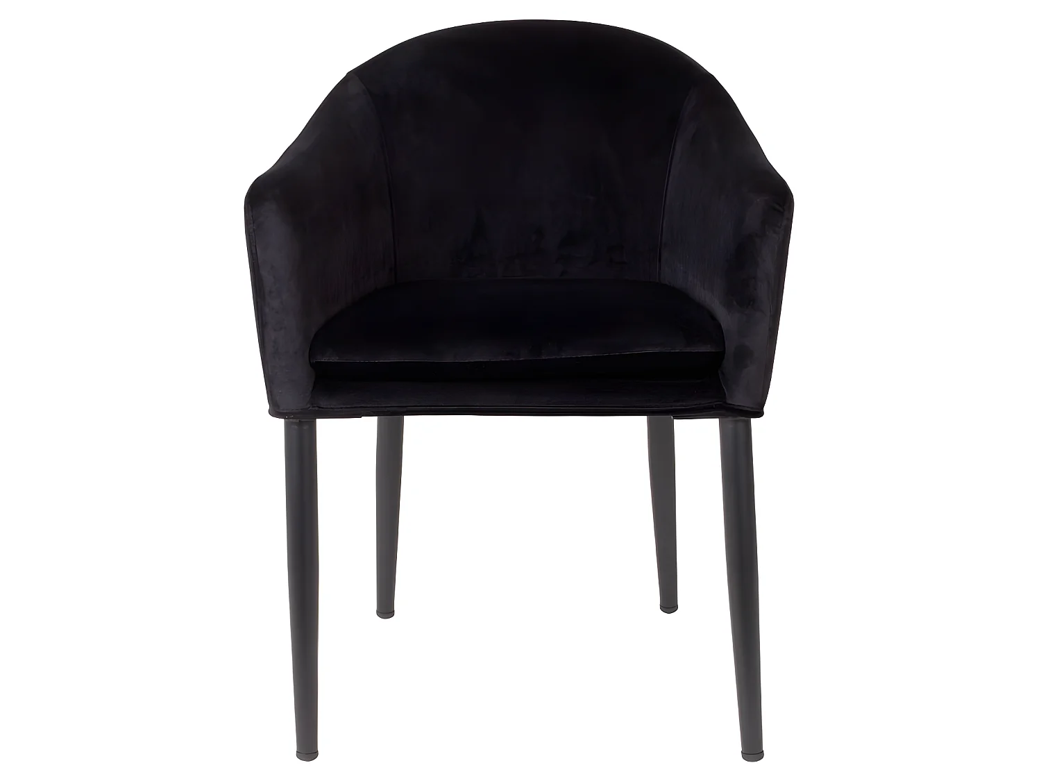 Catelyn - Fauteuil de table design en velours - Noir