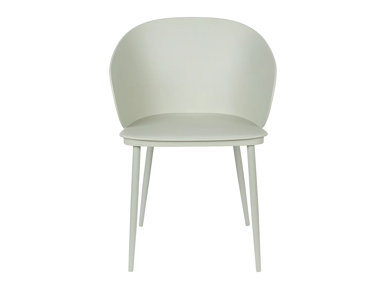 Gigi - Lot de 2 chaises en résine et métal - Vert d'eau