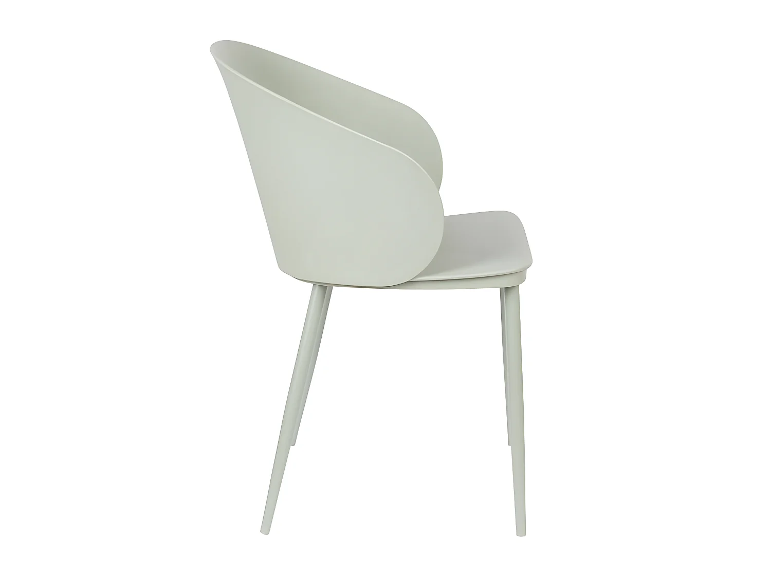 Gigi - Lot de 2 chaises en résine et métal - Vert d'eau