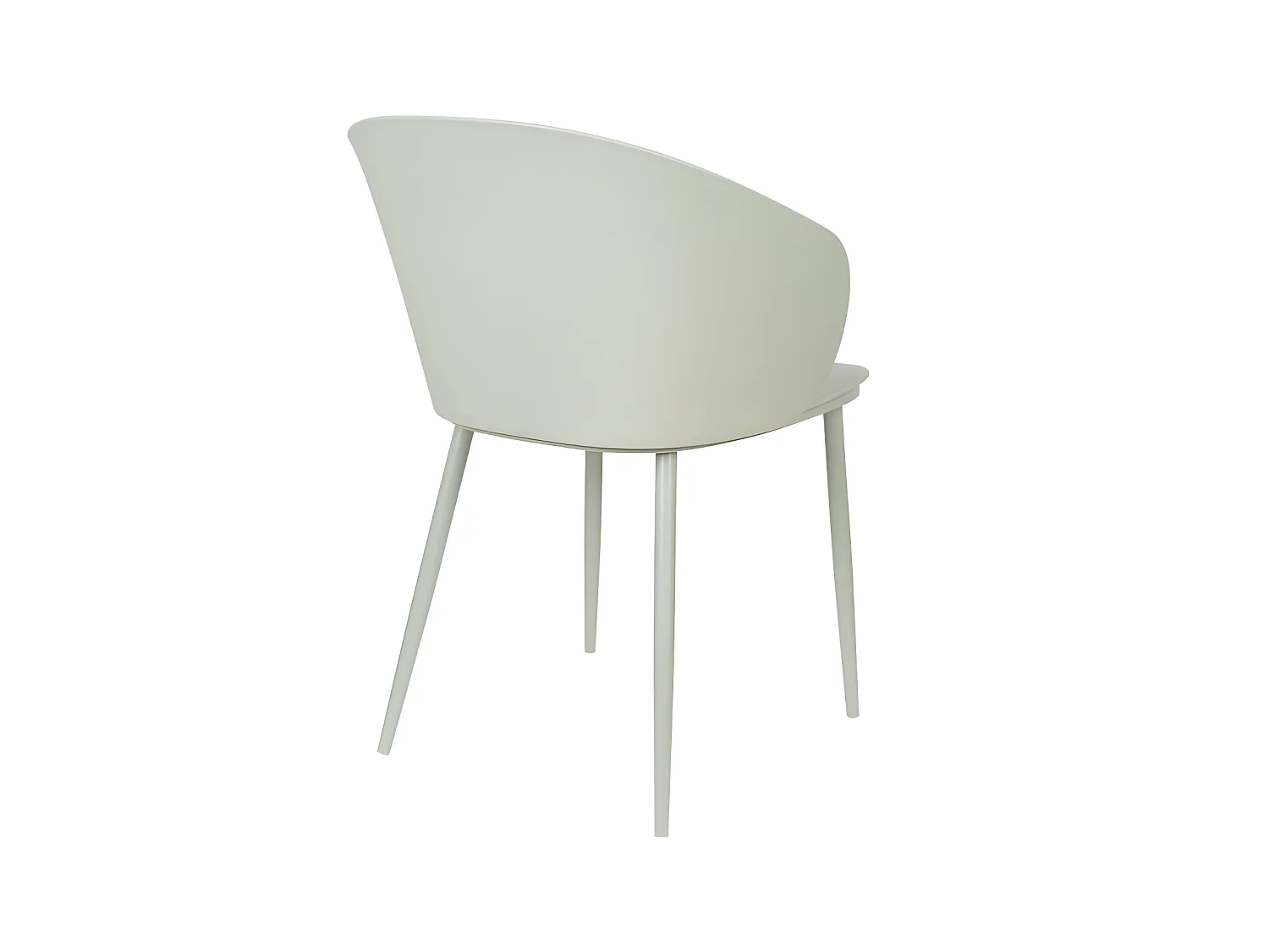 Gigi - Lot de 2 chaises en résine et métal - Vert d'eau