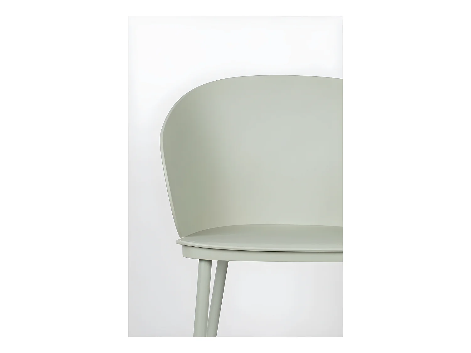 Gigi - Lot de 2 chaises en résine et métal - Vert d'eau